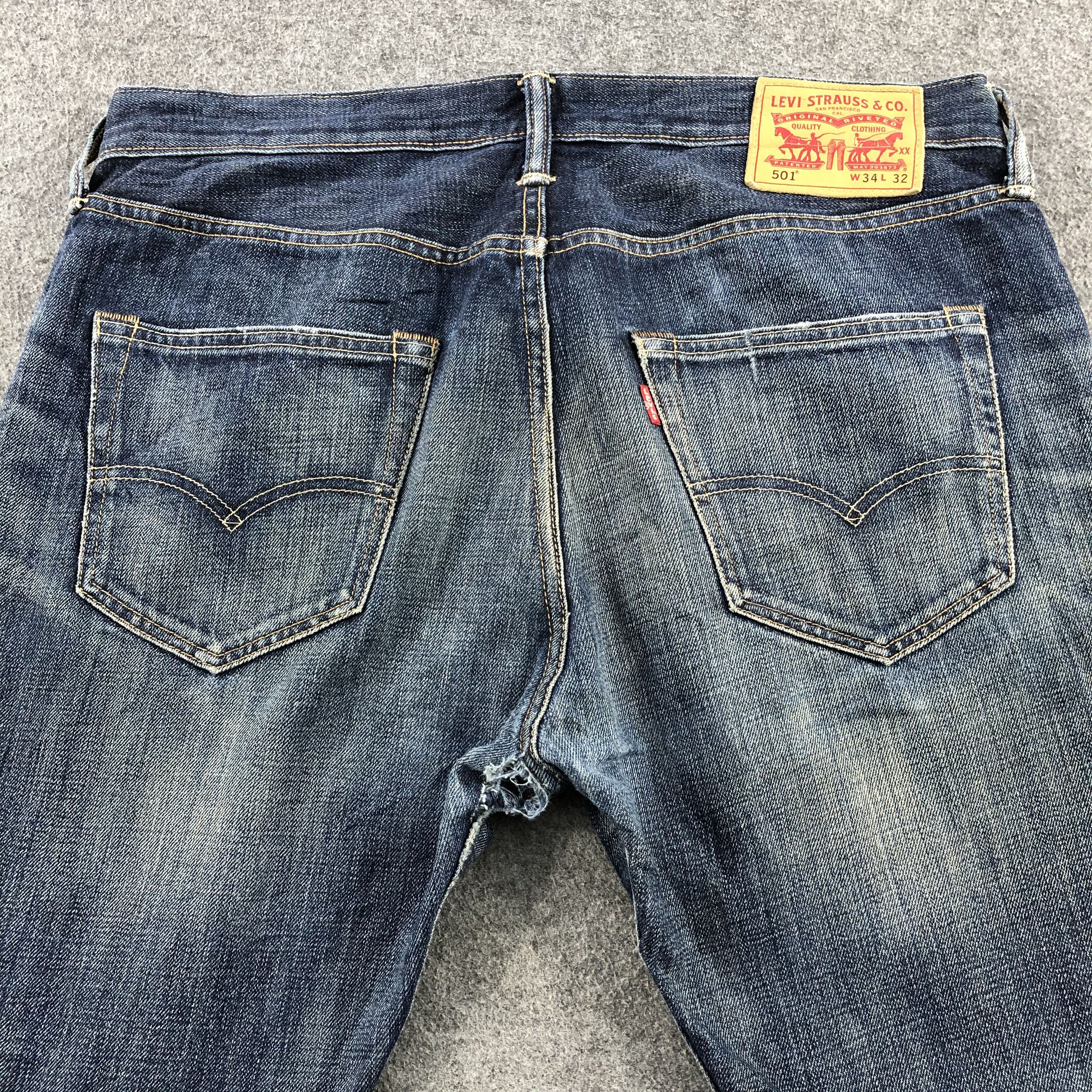 Levi's Vintage Blue Wash Levis 501 Jeans-JM2021 Size US 37 - 5 Thumbnail