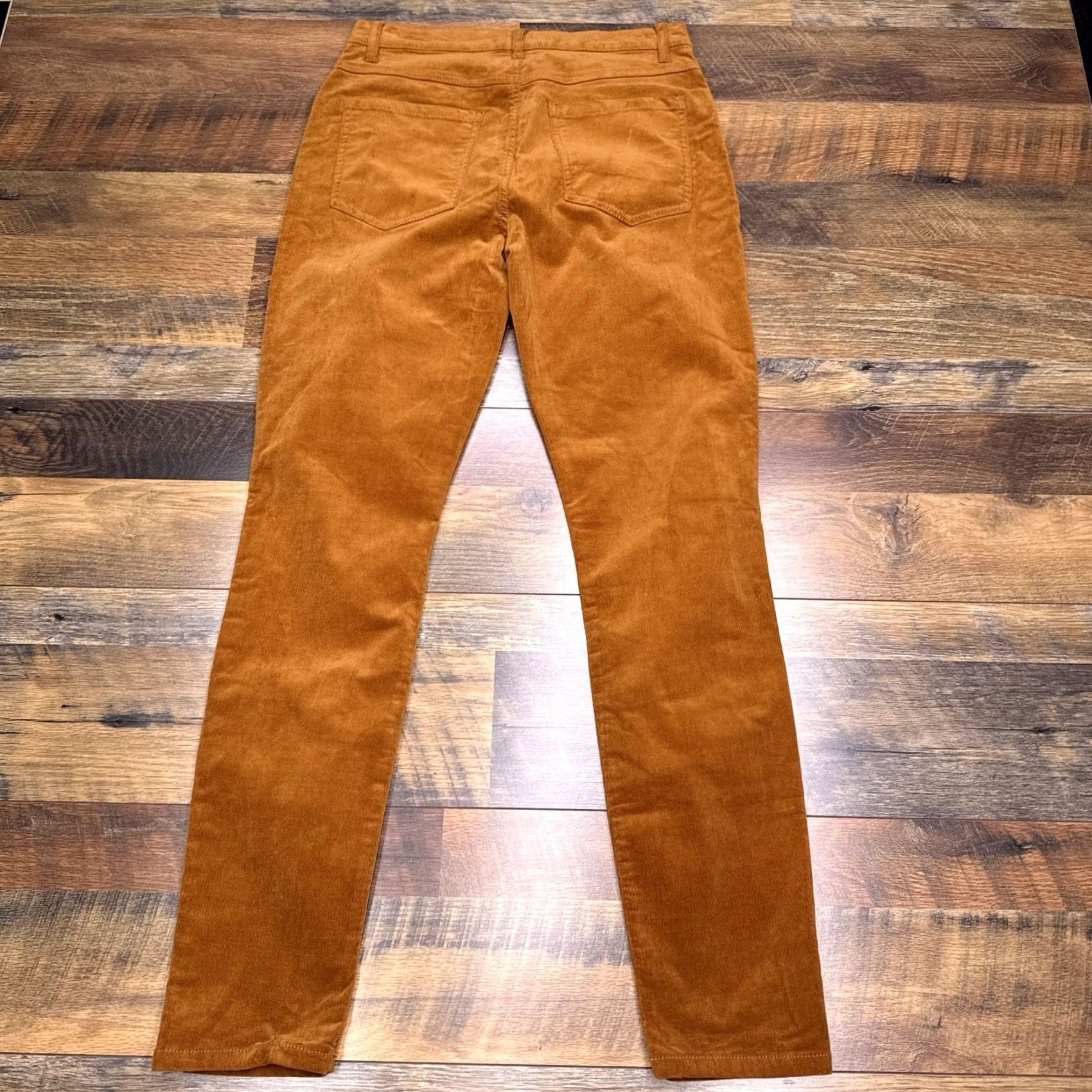 Vintage Cabi Corduroy Pants Womens 6 Brown Mid Rise Stretch Skinny - Slim Fit Size 28" / US 6 / IT 42 - 3 Thumbnail