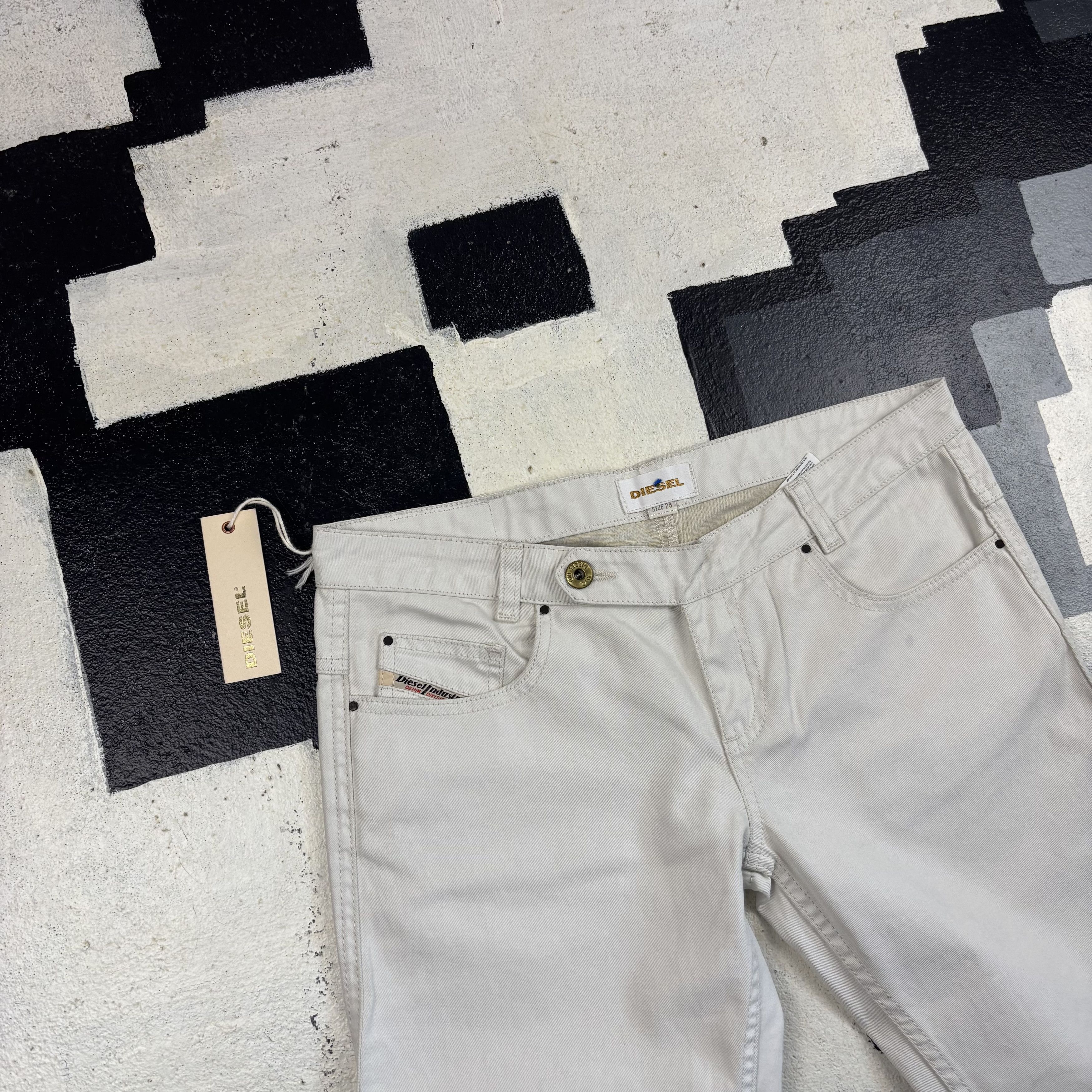 Diesel White Waxed Diesel Jeans Size US 41 - 2 Thumbnail