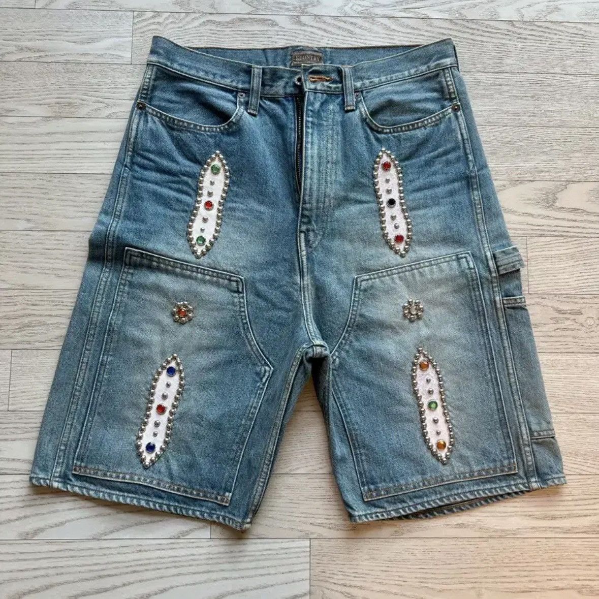 Jean Kapital Kountry Droit Orné Cristal – Taille 36, Homme, Made In Japan