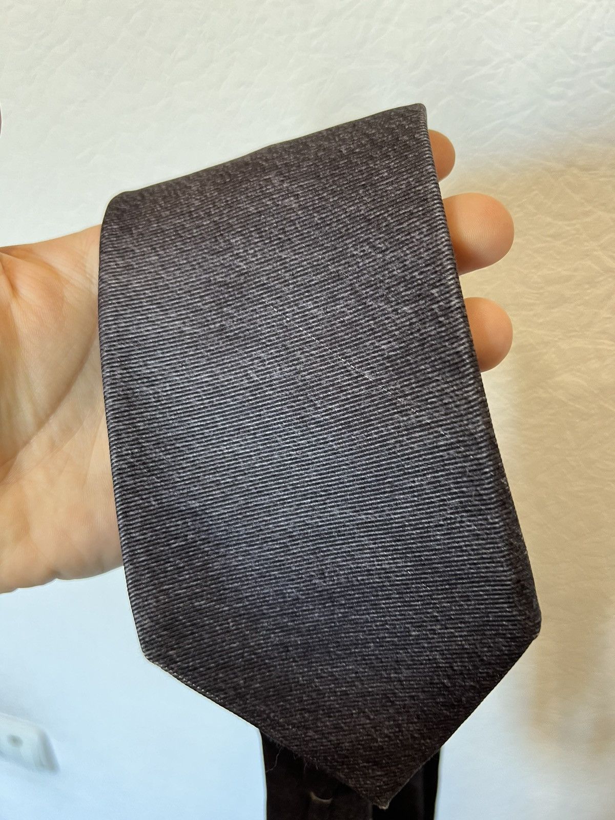 Bvlgari Bvlgari Men’s Tie Pure Silk Grey Size ONE SIZE - 2 Thumbnail