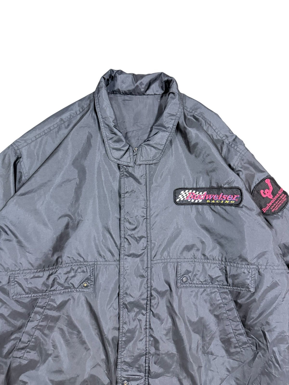Budweiser Vtg🔥1998 Budweiser Race Indy Car 500 Bomber Jacket Size US XL / EU 56 / 4 - 4 Thumbnail