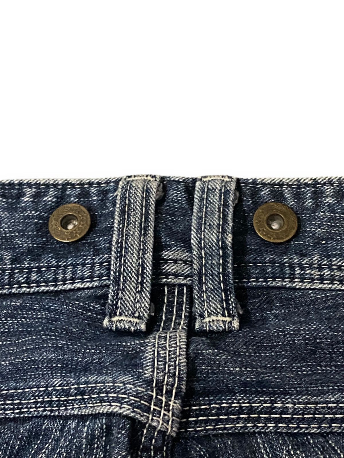 Edwin × Japanese Brand FLARE 🔥 Edwin 503 Blue Trip Distressed Splash Paint Denim Size US 33 - 19 Thumbnail