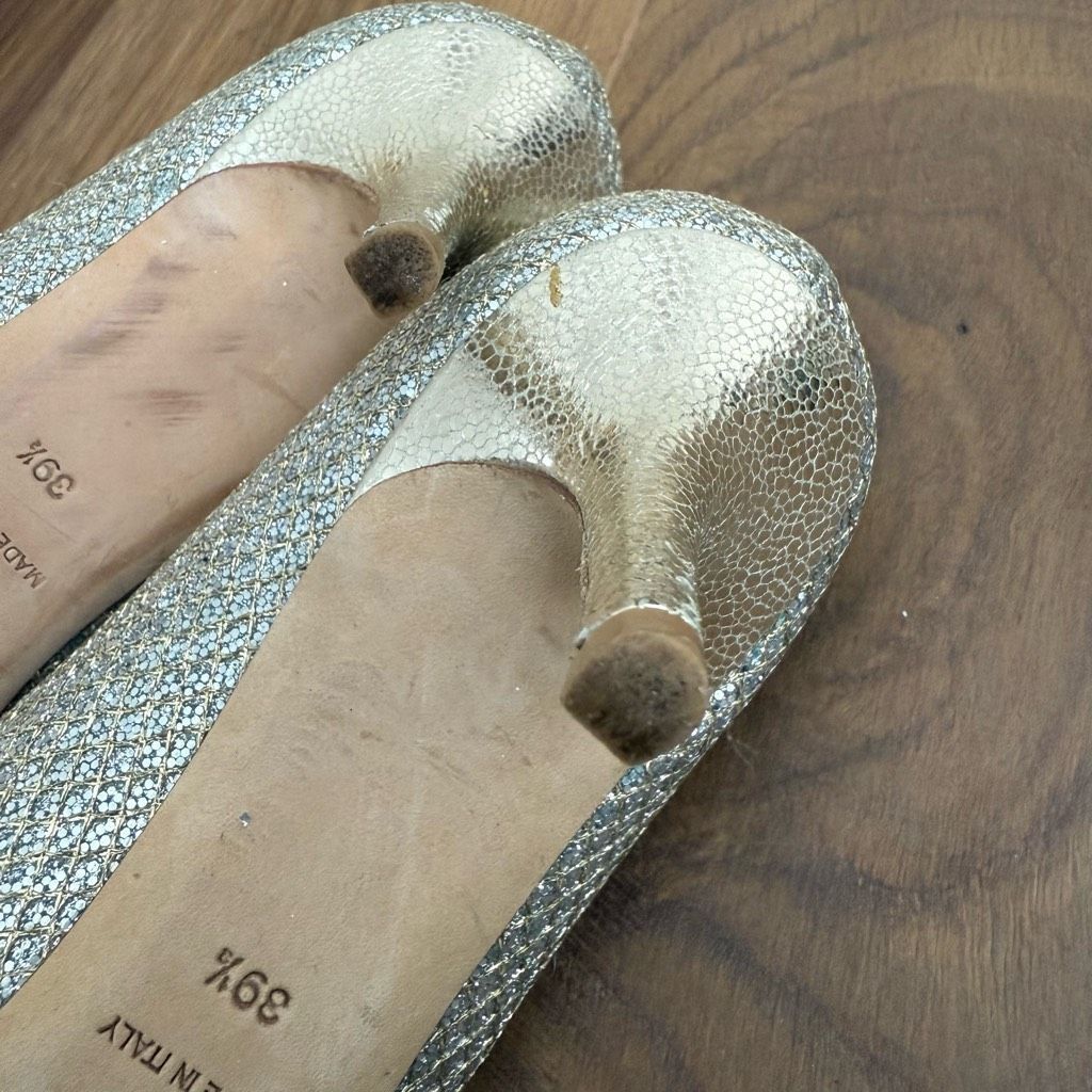 Jimmy Choo Jimmy Choo Glitter Fabric Isabel Peep Toe Pumps Heels 39.5 Size US 9 / IT 39 - 10 Thumbnail