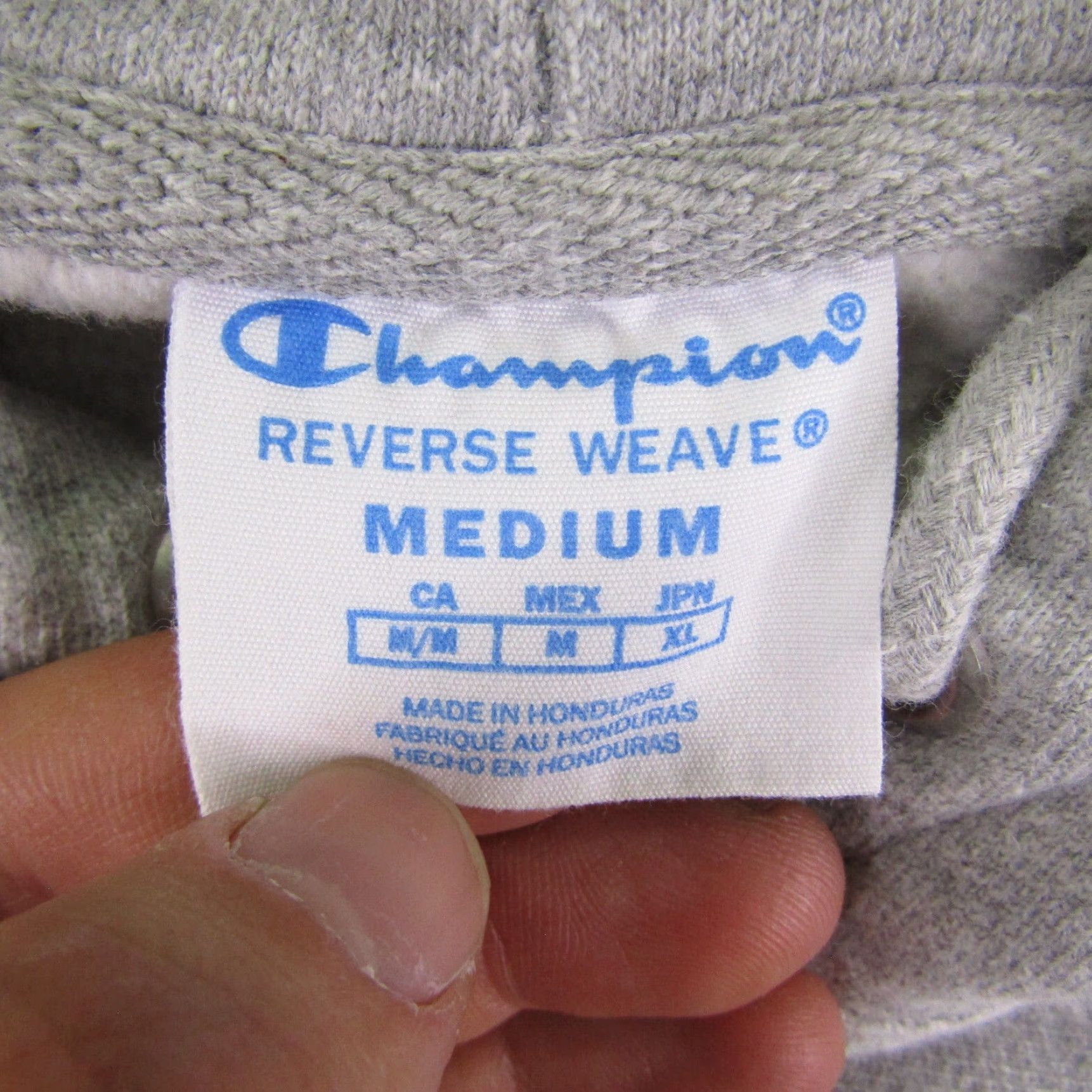 Champion Champion Hoodie Womens Medium Gray Reverse Weave Pullover Sweatshirt Logo Size M / US 6-8 / IT 42-44 - 7 Thumbnail