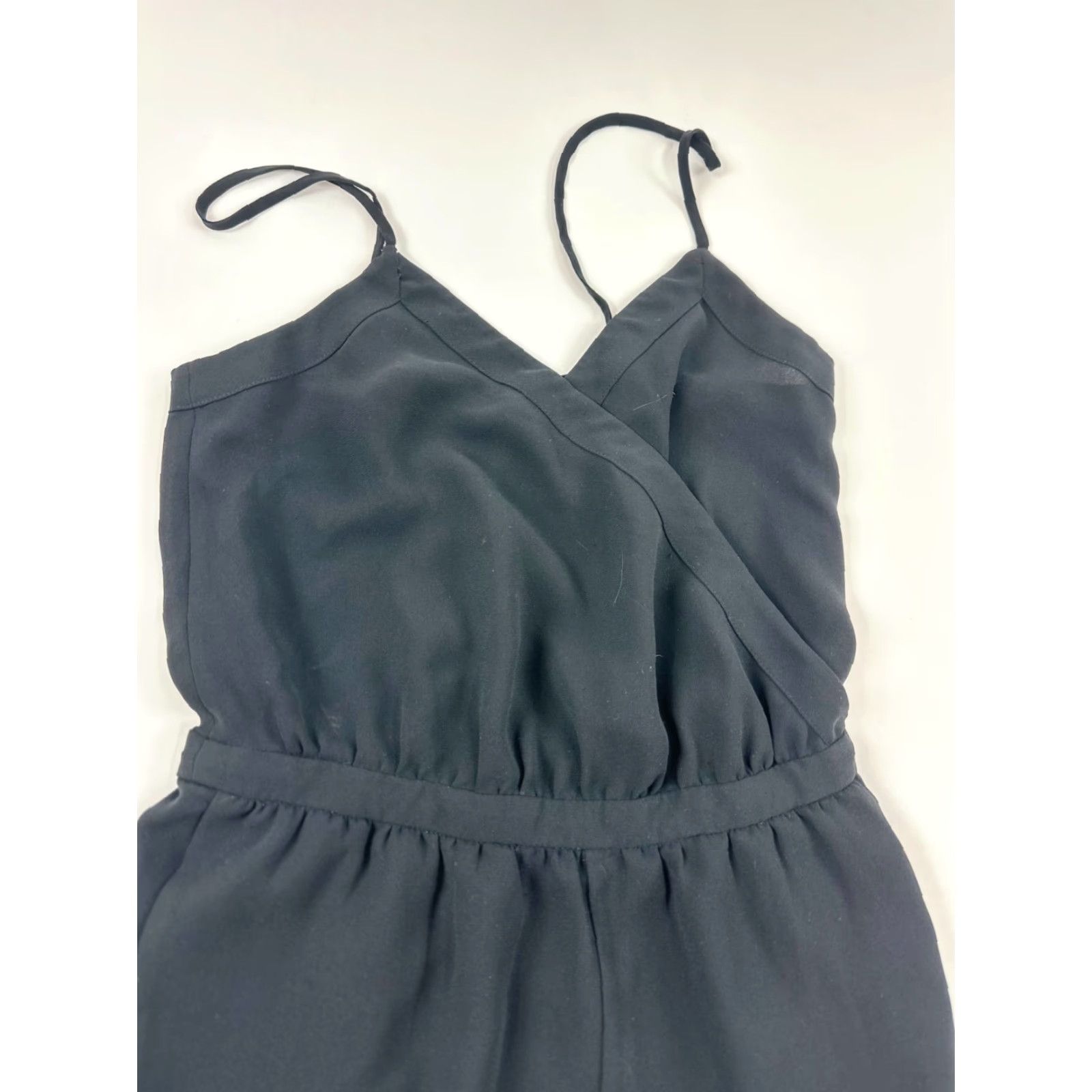 Madewell Madewell Jumpsuit Womens XS Black Casual Spaghetti Strap V-Neck Tapered Leg Size 26" / US 2 / IT 38 - 3 Thumbnail