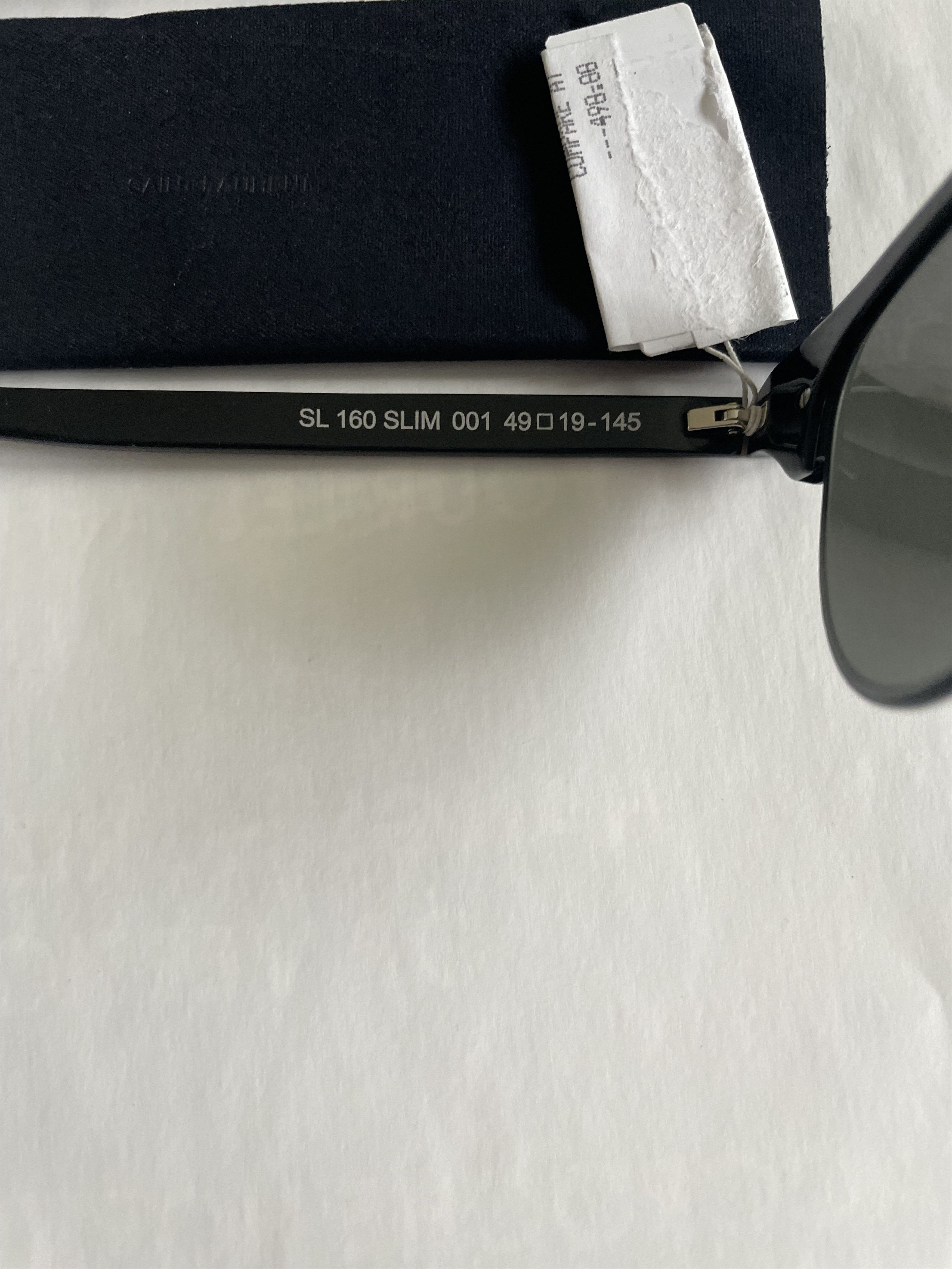 Yves Saint Laurent Yves Saint Laurent - YSL SL 160 001 SLIM Sunglasses Black Size ONE SIZE - 8 Thumbnail