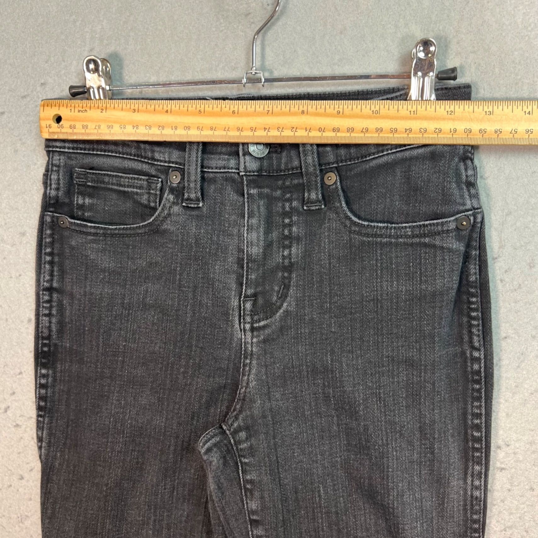 Madewell Madewell Womens Stovepipe Jeans Size 25 P Black Denim Cotton Blend Size 42" / US 20 - 6 Thumbnail
