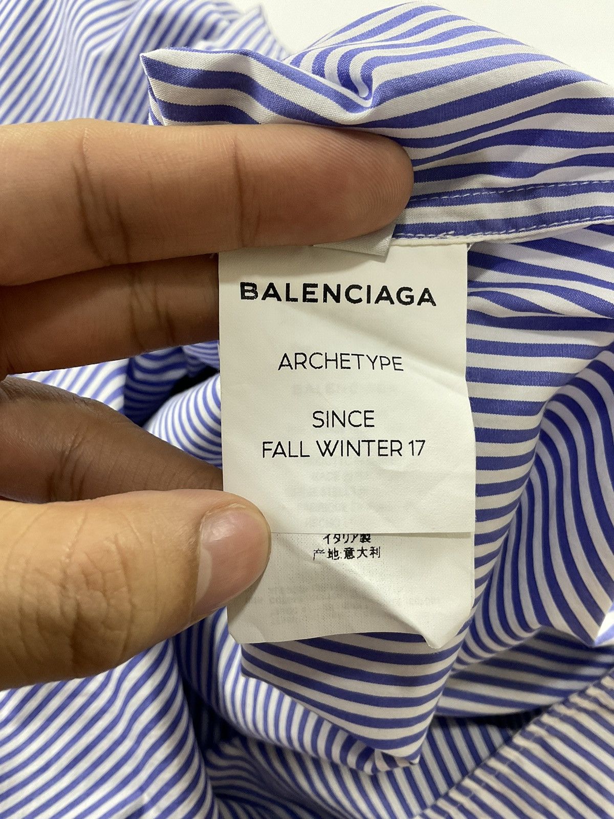 Balenciaga Balenciaga Oversized Striped Cotton-Poplin Dress Size XS / US 0-2 / IT 36-38 - 9 Thumbnail