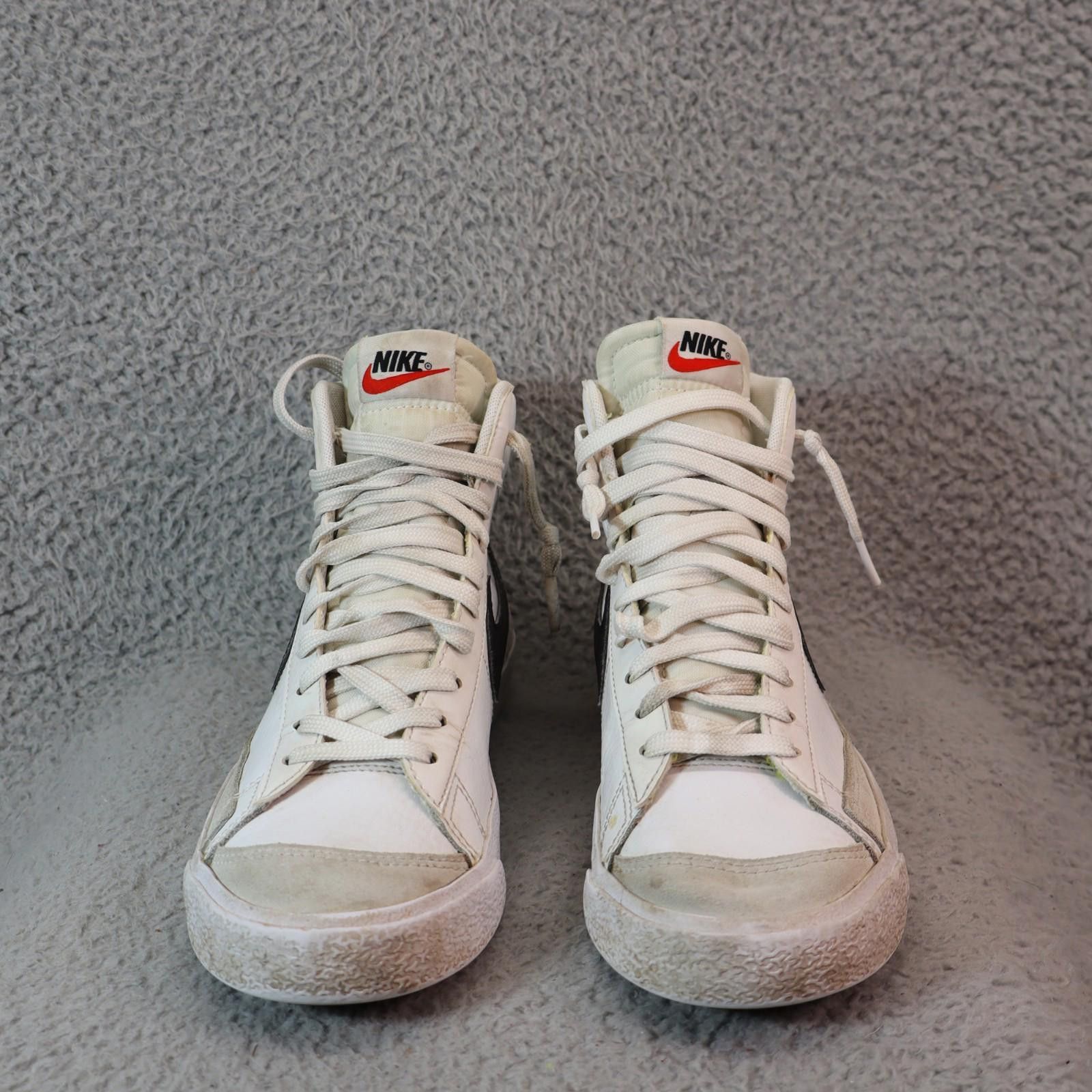 Nike Nike Blazer Mid '77 Vintage White Black Leather 7Y Youth Size US 7 / EU 40 - 2 Thumbnail