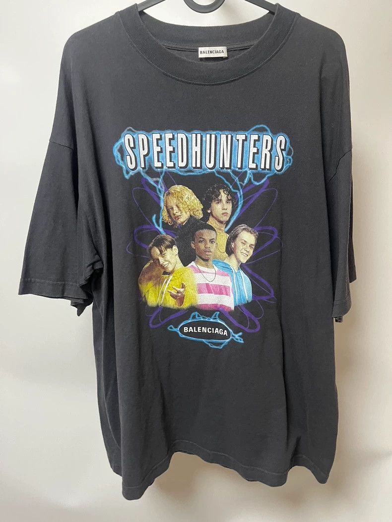 Balenciaga Speedhunters Black Short Sleeve T-shirt - dmc