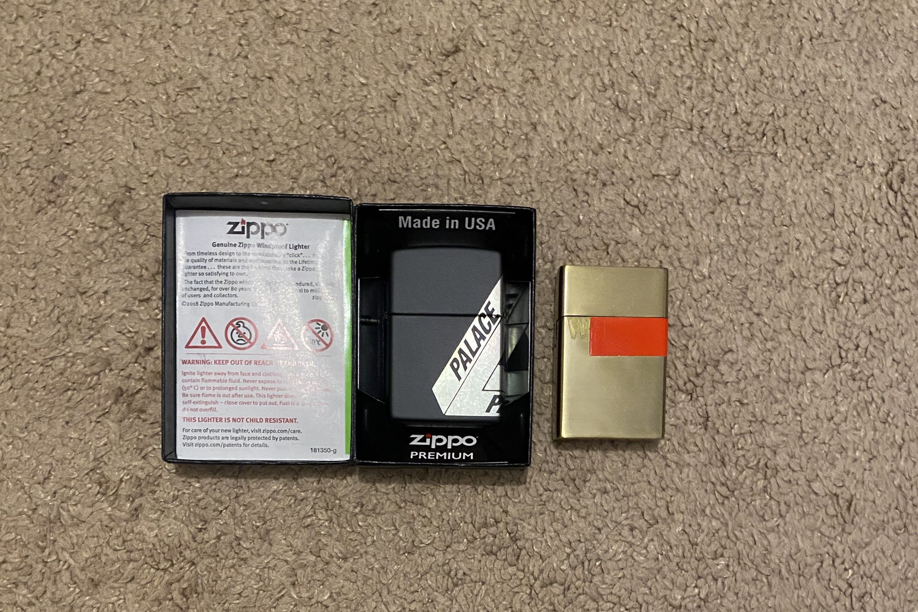 Palace Palace Zippo Lighter Black/Silver Size ONE SIZE - 1 Thumbnail