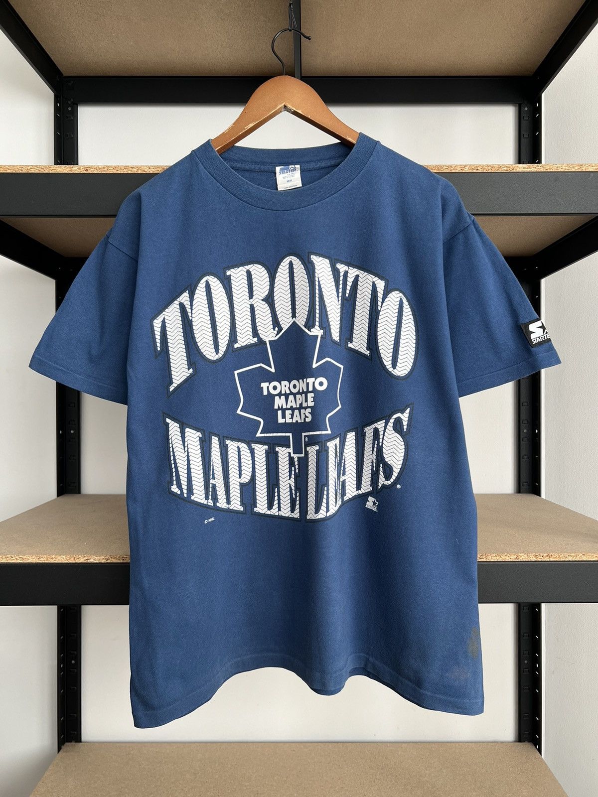 NHL Vintage 90s Toronto Maple Leafs NHL Starter Blue T-shirt Size US M / EU 48-50 / 2 - 1 Thumbnail