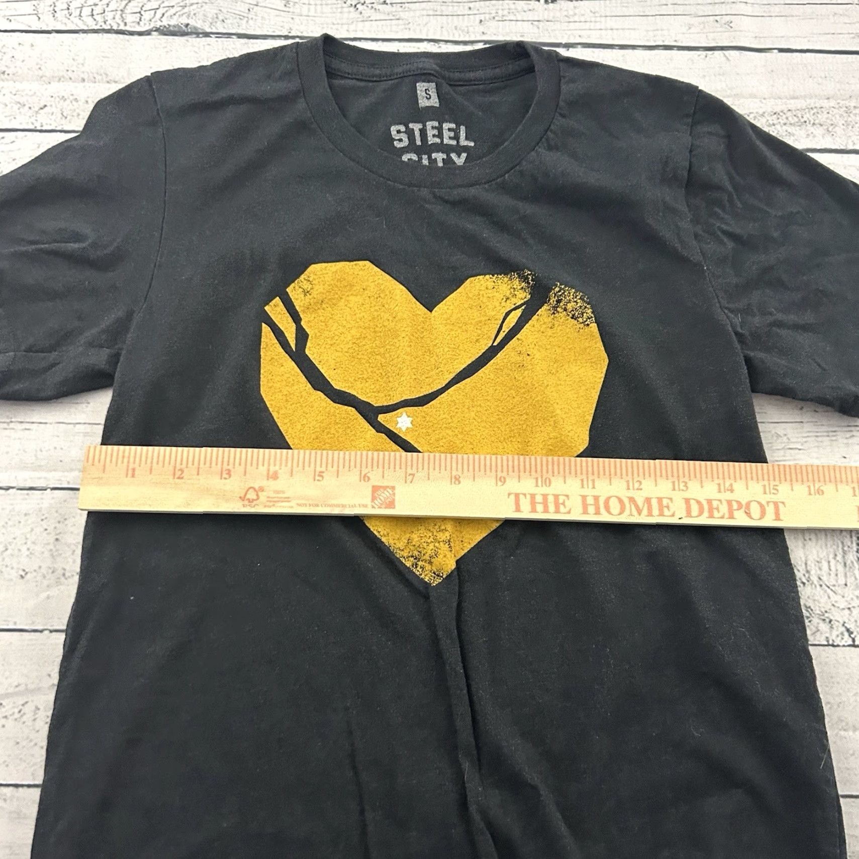 Vintage Steel City Heart T-Shirt Men’s Small Black Short Sleeve Shirt Mens Small Black City Size US S / EU 44-46 / 1 - 4 Thumbnail