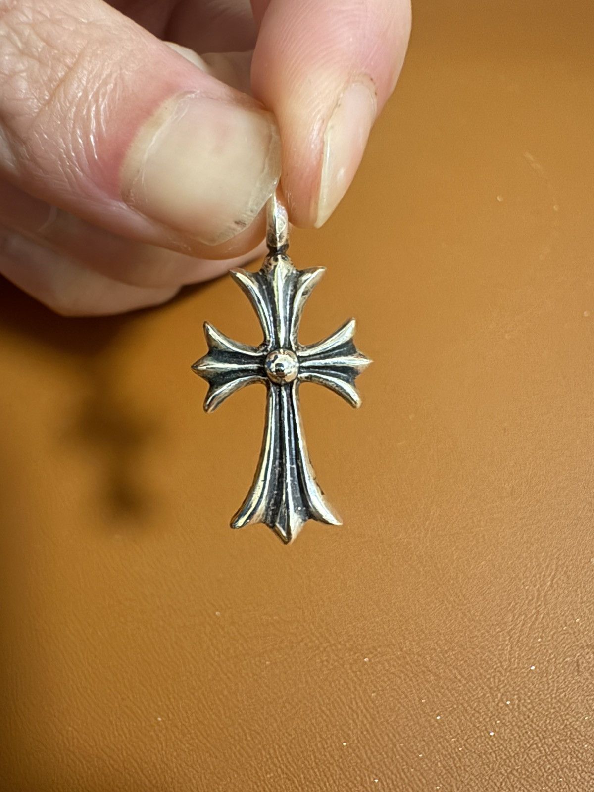 Chrome Hearts Brand New Chrome Hearts Tiny Cross Pave Pink Sapphire Size ONE SIZE - 4 Thumbnail