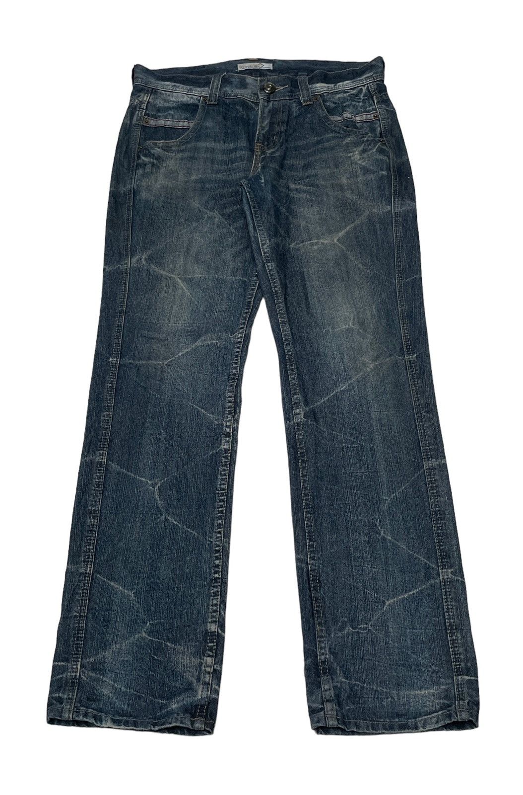 Japanese Brand × Vintage Vintage Japanese Brand Superubis Flared Jeans 2000s Size US 35 - 1 Thumbnail