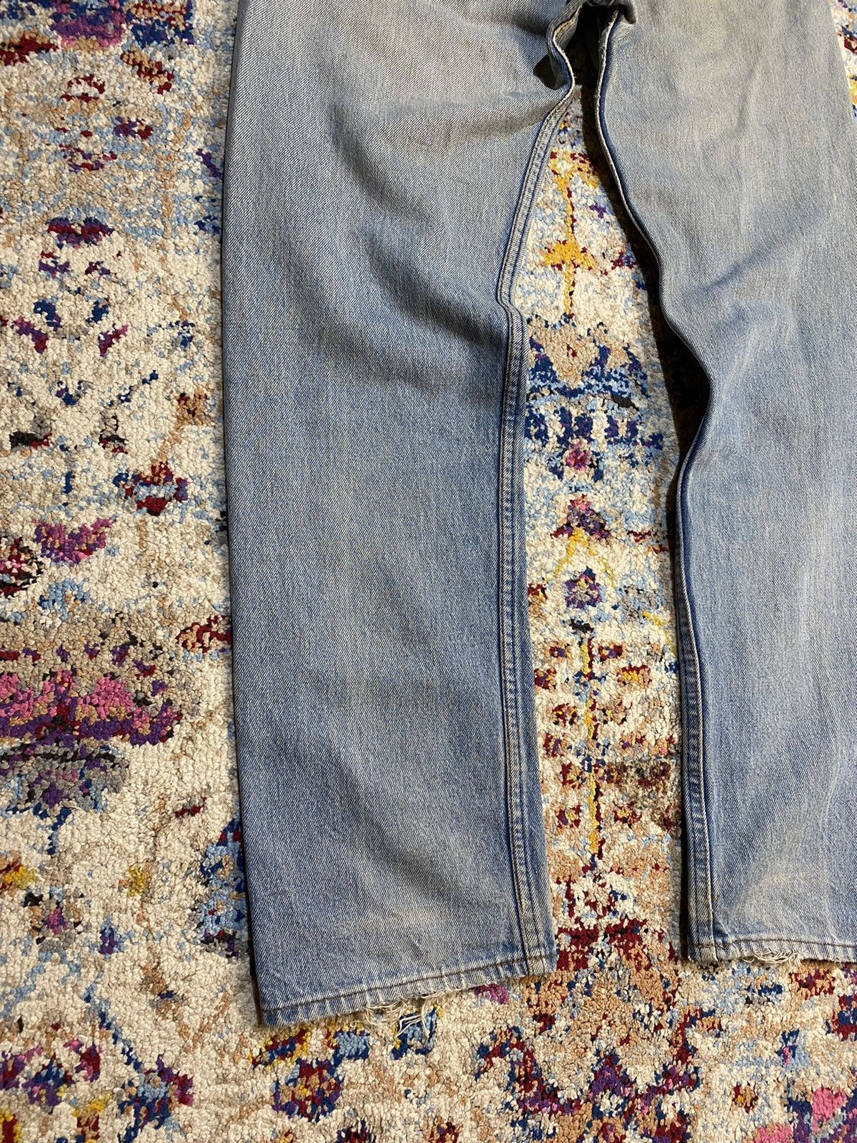 Levi's × Vintage 60's Levis Destroyed Washed Blue Rindem Jeans Size US 30 / EU 46 - 5 Thumbnail