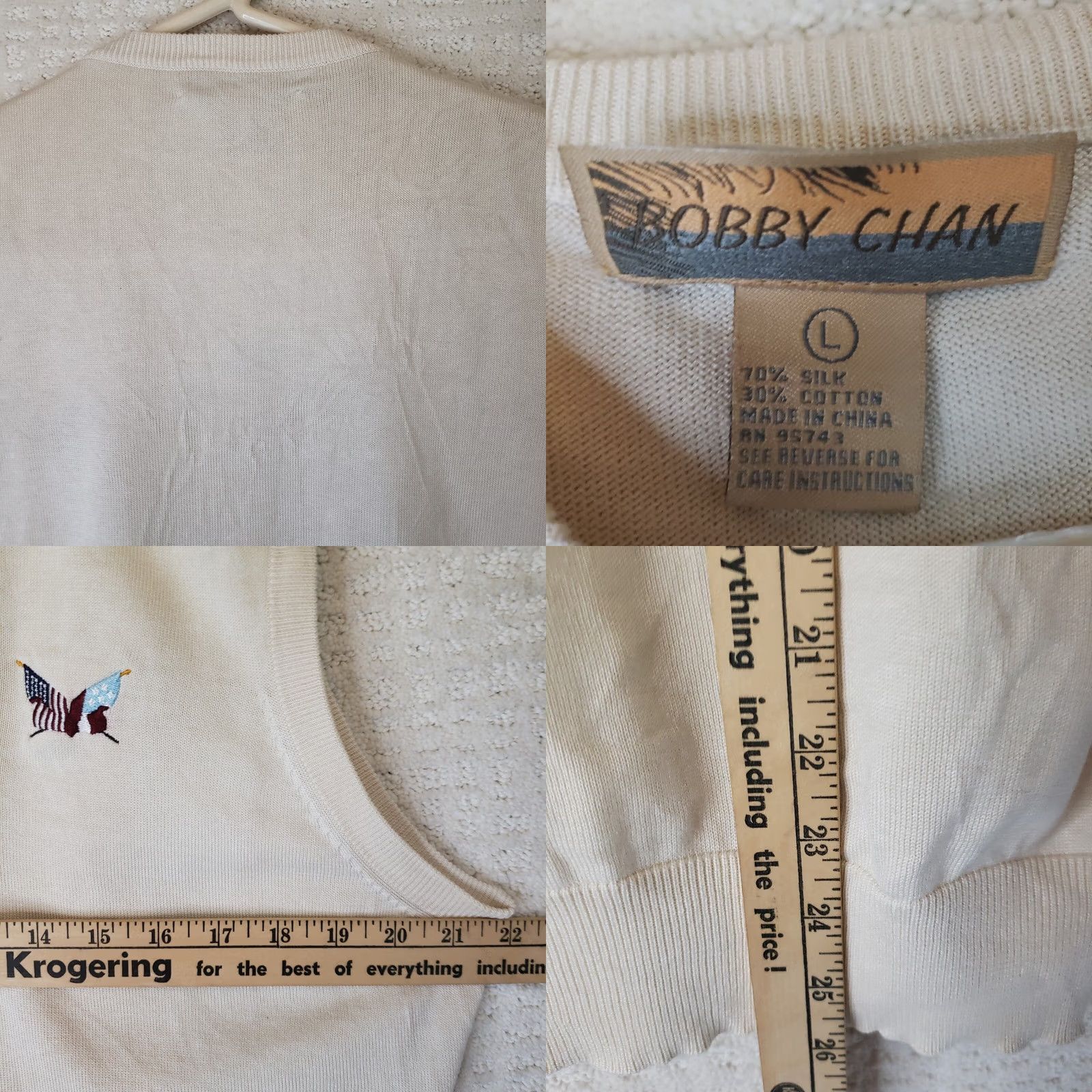 Vintage Bobby Chan V-Neck Pullover Vest Shirt? (No) Size US L / EU 52-54 / 3 - 8 Thumbnail