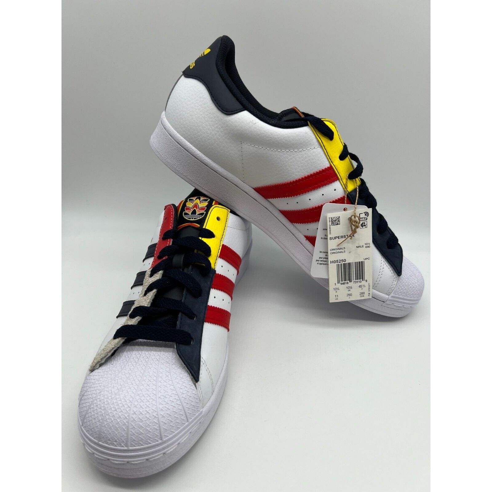 Adidas Adidas Superstar Shoes White Legend Ink Red H05250 Men's 11 Size US 11 / EU 44 - 12 Thumbnail