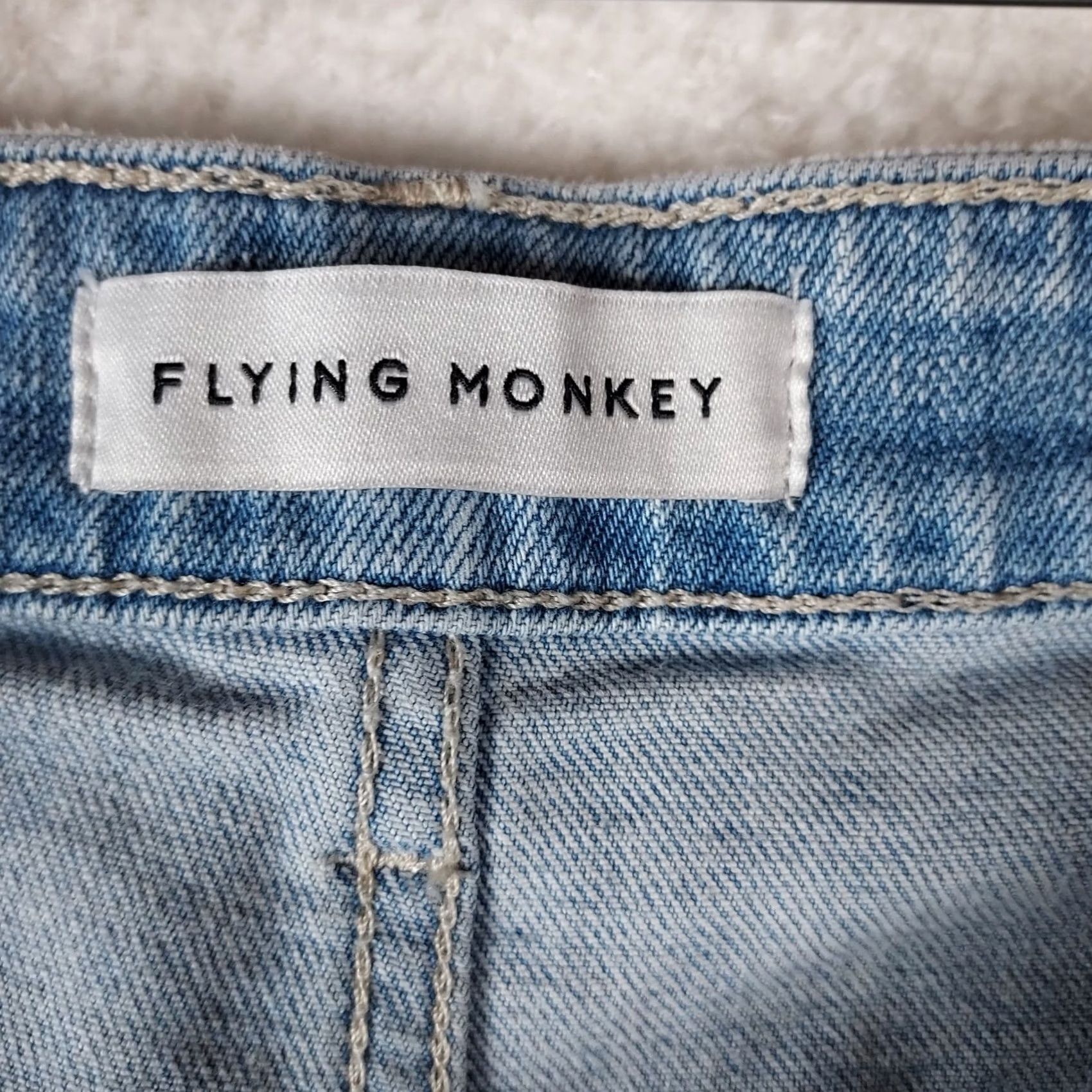 Vintage Flying Monkey Women’s Jeans Size 31 Light Wash Denim 5-Pocket Stretch Cotton Straight Size 24" / US 00 / IT 34 - 4 Thumbnail