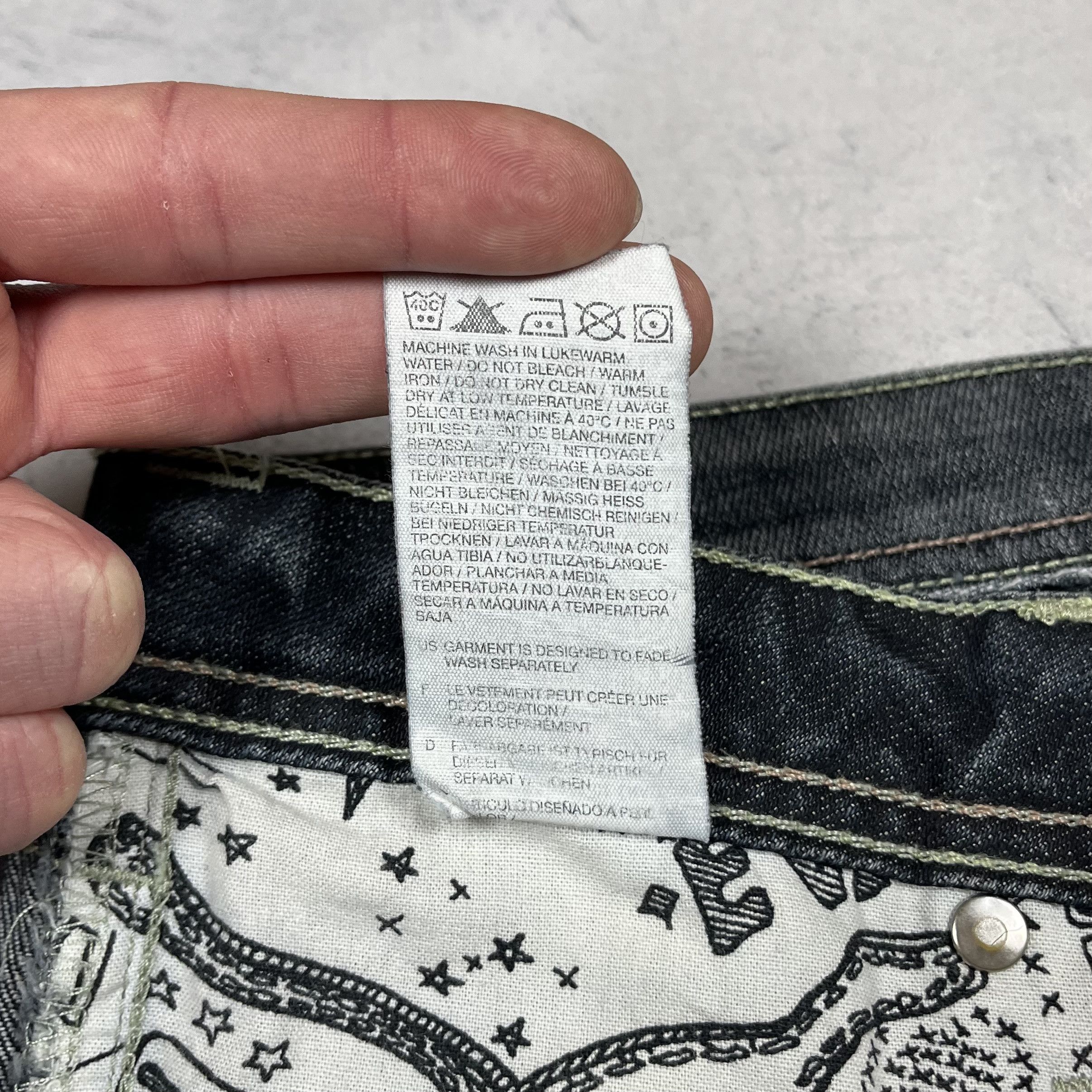 Evisu × Puma Vintage Evisu X Puma Y2K Low Rise Jeans Pants Size 29" - 24 Thumbnail