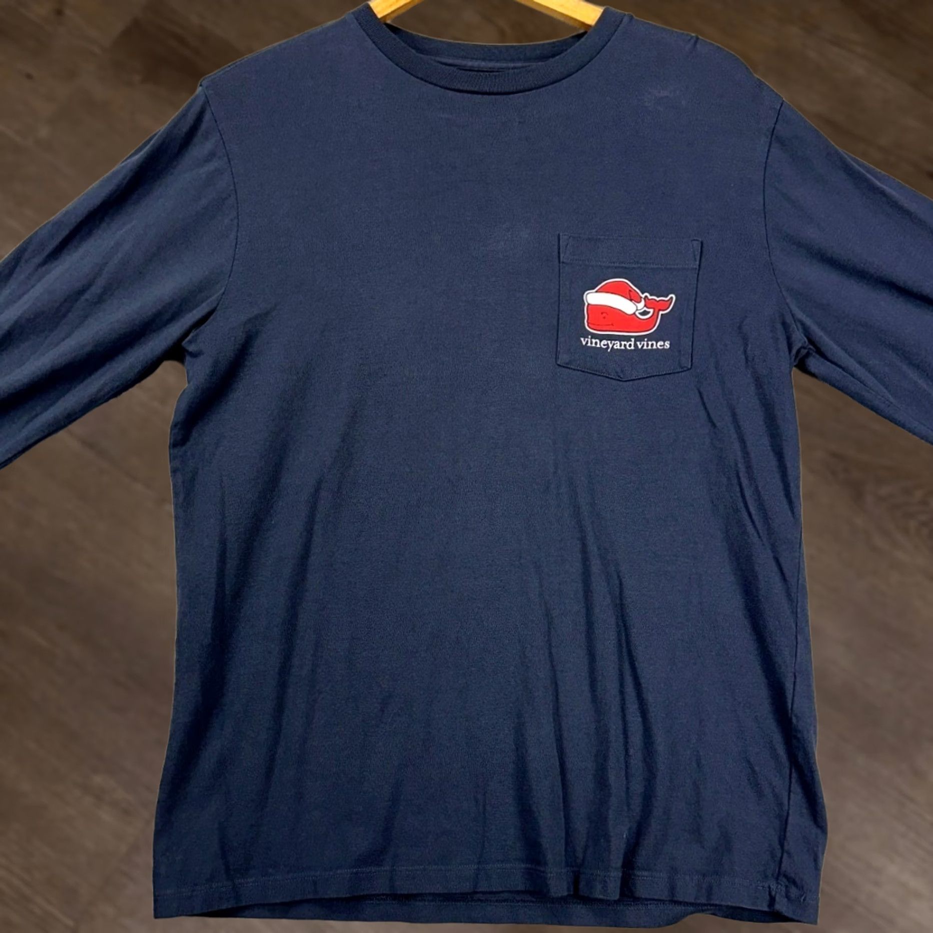 Vineyard Vines Vineyard Vines T-Shirt Mens Small Navy Whale Graphic Long Sleeve Naughty or Nice Crew Neck Pocket Tee Men XS? Nope Size US S / EU 44-46 / 1 - 1 Thumbnail