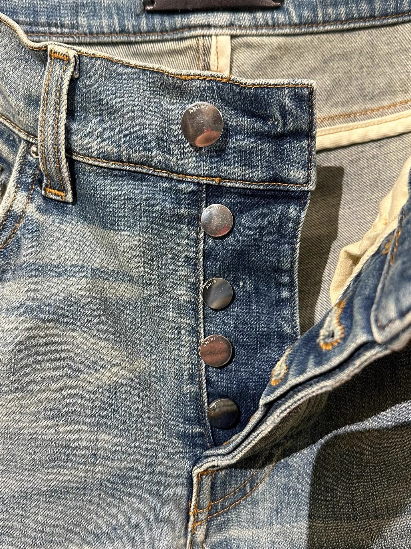 Amiri Amiri Blue Washed Vintage Denim Pants K35 Size US 29 - 6 Thumbnail