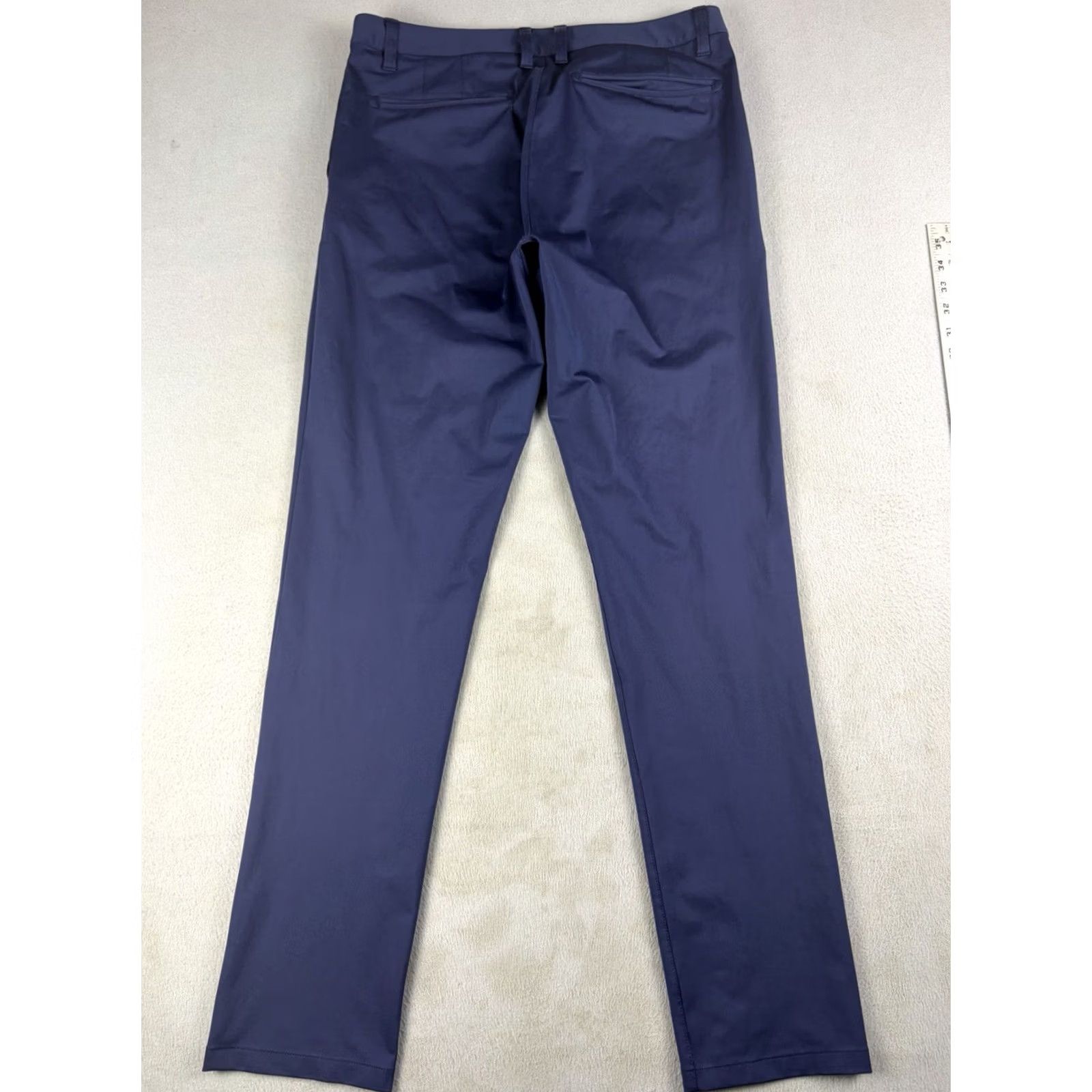 Rhone Rhone Commuter Pants Men 33x32 Slim Stretch Chino Blue Regular Inseam 32 Pocket 5-Pocket Design Slim Fit Size US 33 - 3 Thumbnail