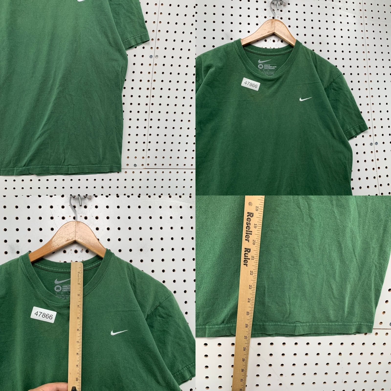 Nike Nike Essential T Shirt Mens M Green Short Sleeve Crew Neck Cotton Loose Fit Shirt Size US M / EU 48-50 / 2 - 8 Thumbnail