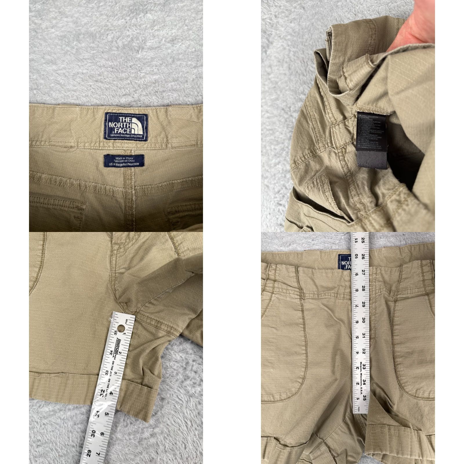 Vintage VINTAGE Columbia Shorts Womens 14 Beige Cargo Denim 35in Waist 5in Inseam Elastic Waist Regular Fit Outdoor, Beach, Hiking Womens Size 36" / US 14 / IT 50 - 8 Thumbnail