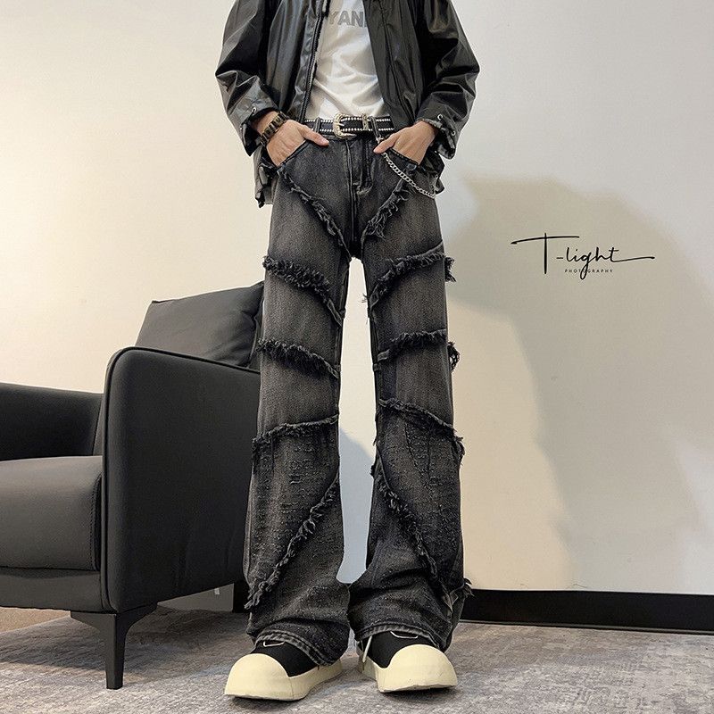 Japanese Brand × Jean Retro loose washed patchwork jeans Size US 32 / EU 48 - 6 Thumbnail