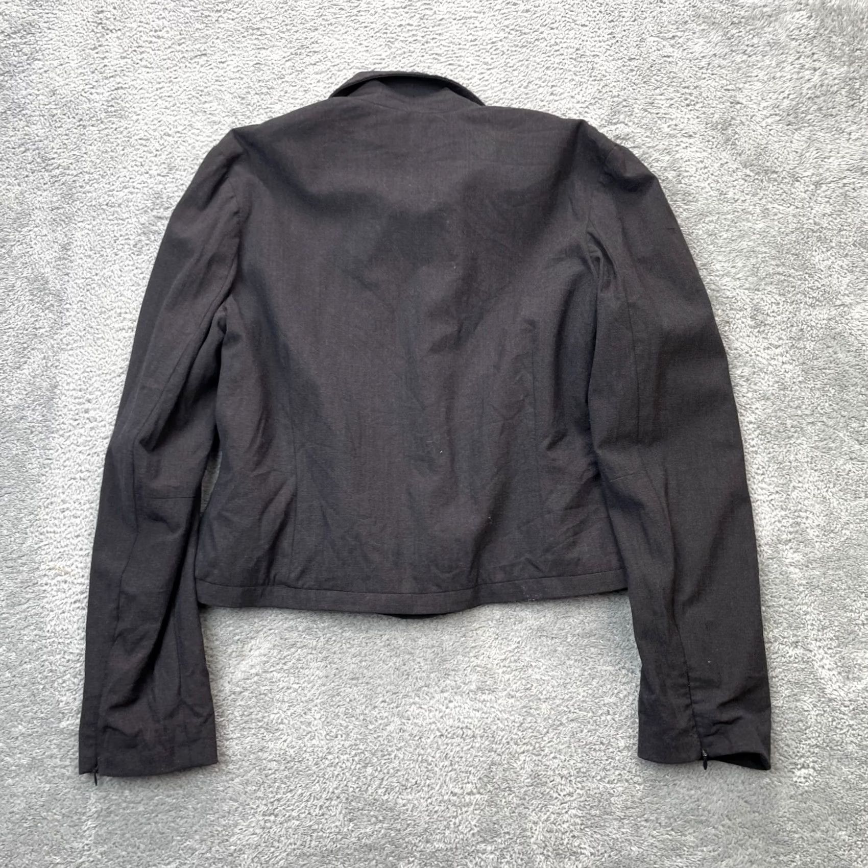 Banana Republic Banana Republic Blazer Jacket Womens Large Gray Wool Blend Lined Notch Tuxedo Style 40 in Chest Regular Fit Size L / US 10 / IT 46 - 2 Thumbnail
