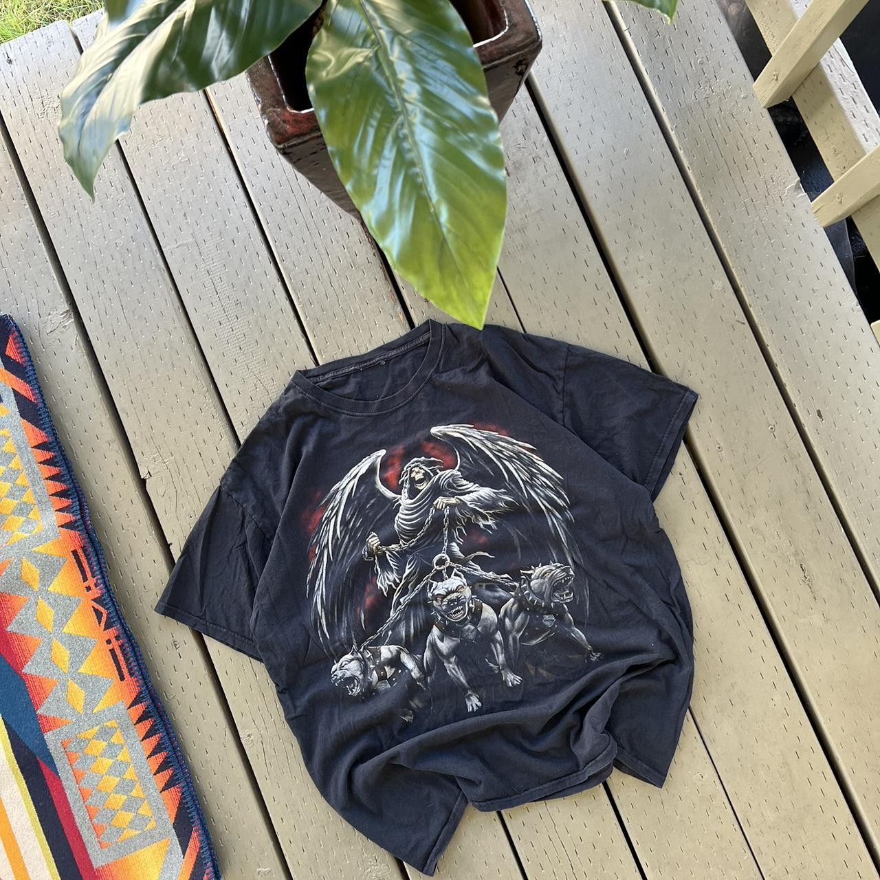 Vintage Hellhound Reaper Y2K Vintage Tee Size US XL / EU 56 / 4 - 3 Thumbnail