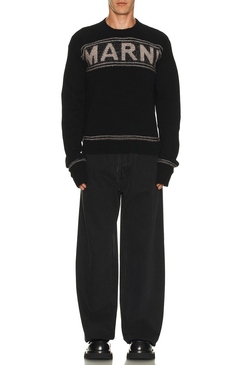 Marni o1w1db11125 Roundneck Sweater in Black Size US M / EU 48-50 / 2 - 3 Thumbnail