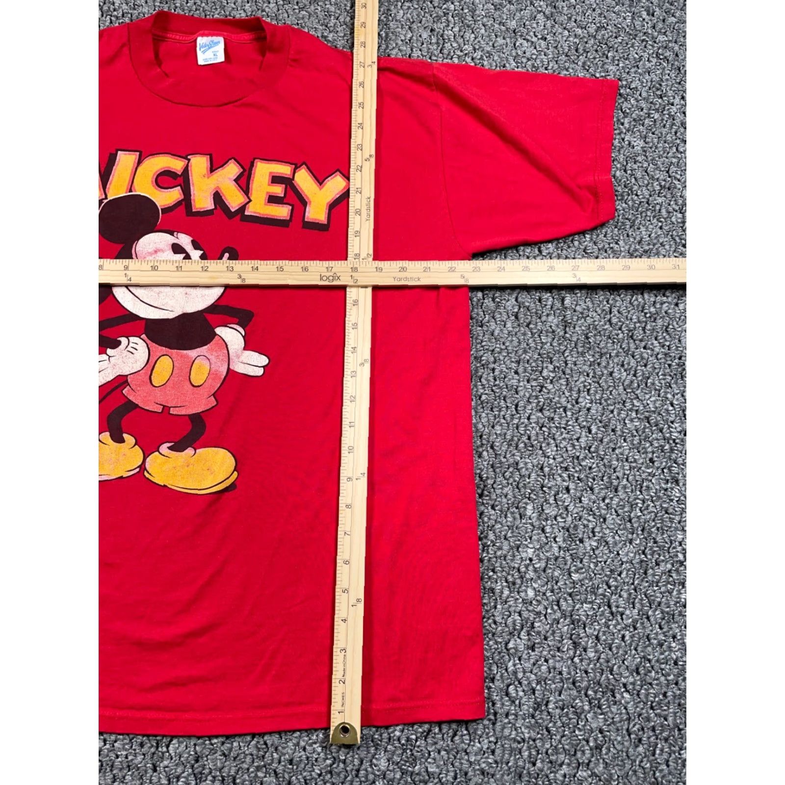 Vintage VINTAGE Velva Sheen Mickey Mouse T-Shirt Adult Large (XL Tag) Red 50-50 Blend Graphic Print Short Sleeve Crew Neck Men Mens 90s Cartoon Retro Disney Size US L / EU 52-54 / 3 - 5 Thumbnail