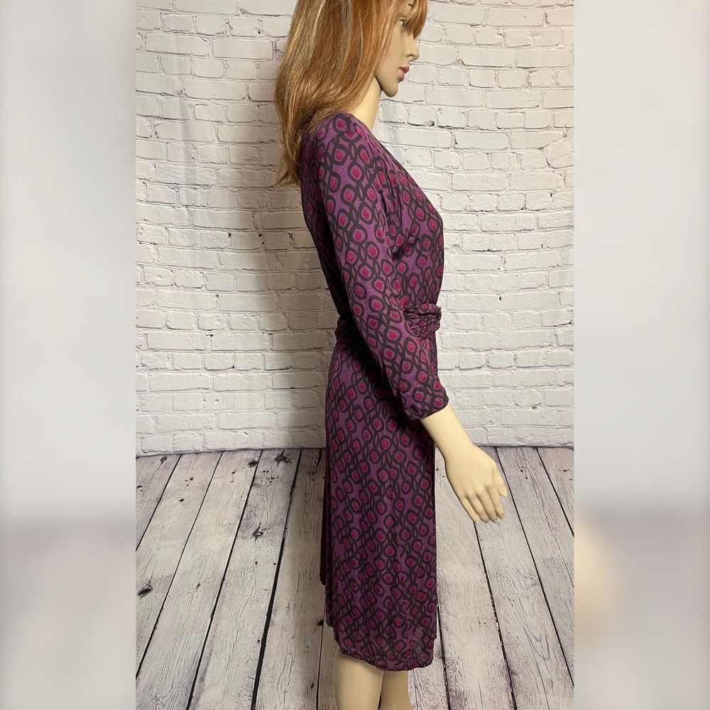Boden Boden Chelsea Wrap Purple 3/4 Sleeve Dress Size 6 Size M / US 6-8 / IT 42-44 - 5 Thumbnail