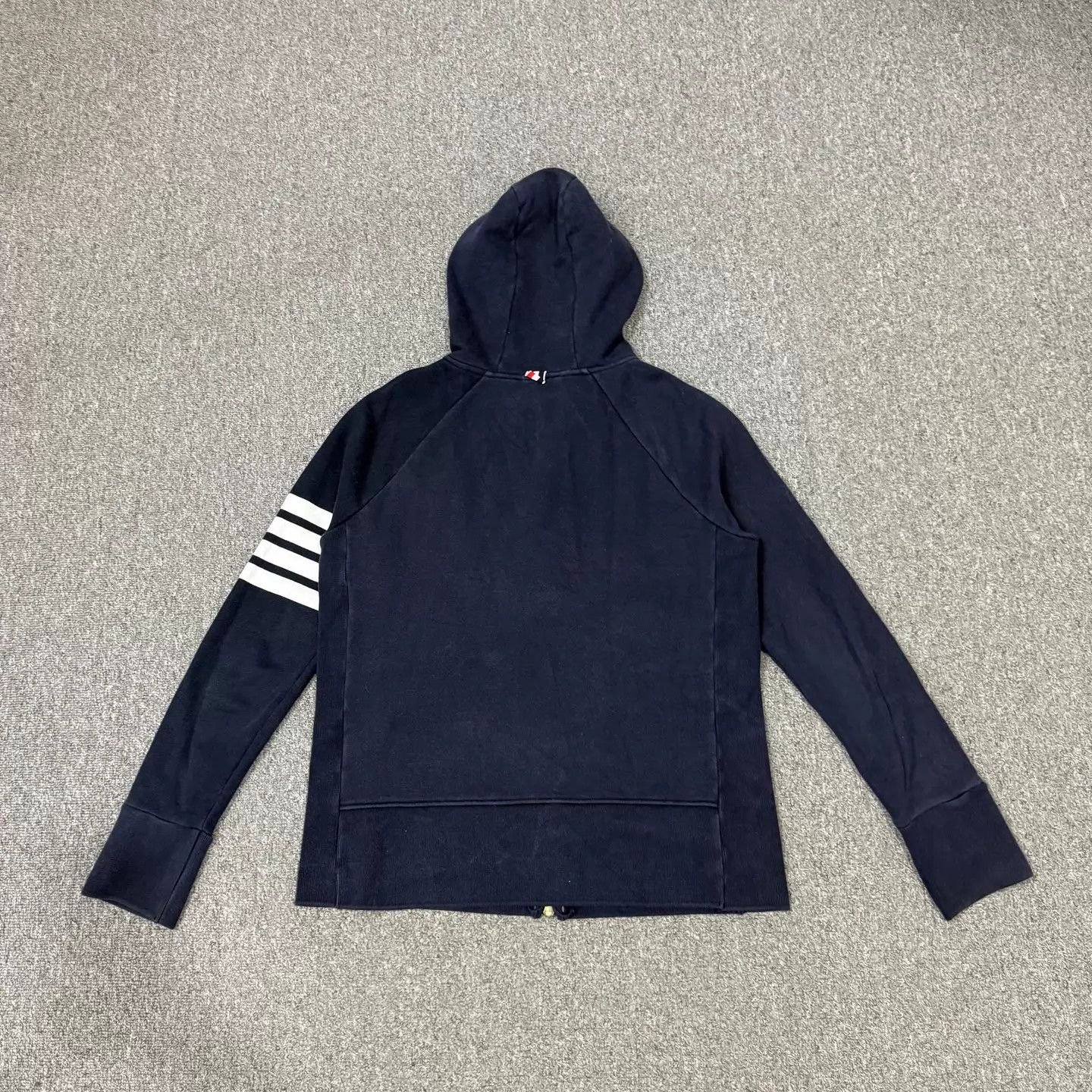 Thom Browne TB Navy Blue 4-Stripe Knit Zip-Up Jacket US4 9/10 Size S / US 4 / IT 40 - 2 Thumbnail