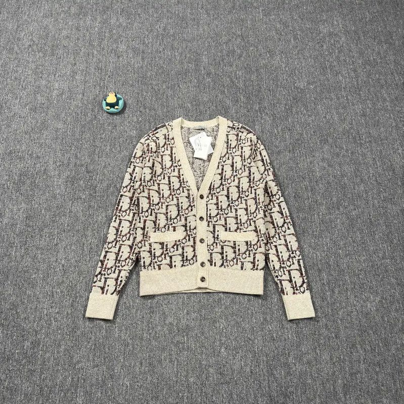 Dior Dior Men's Khaki Wool Cardigan 0089 Size US S / EU 44-46 / 1 - 1 Thumbnail