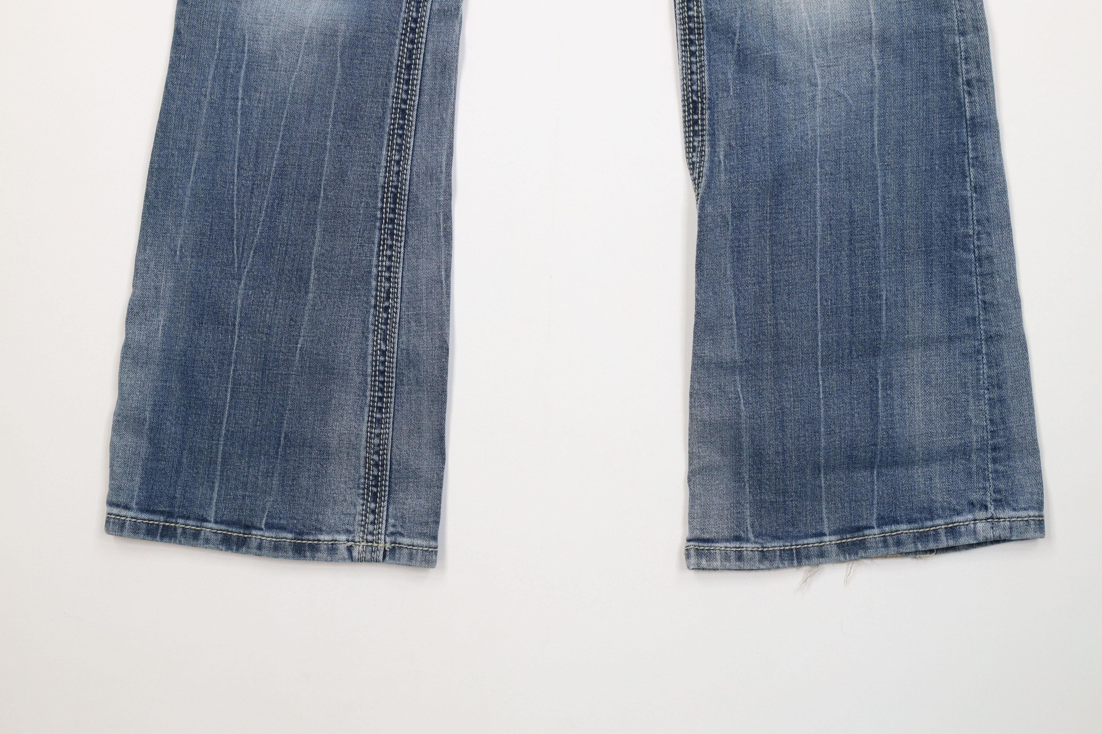 Express Y2K Express ReRock Stitch Flared Boot Cut Denim Jeans Blue Size 30" / US 8 / IT 44 - 4 Thumbnail
