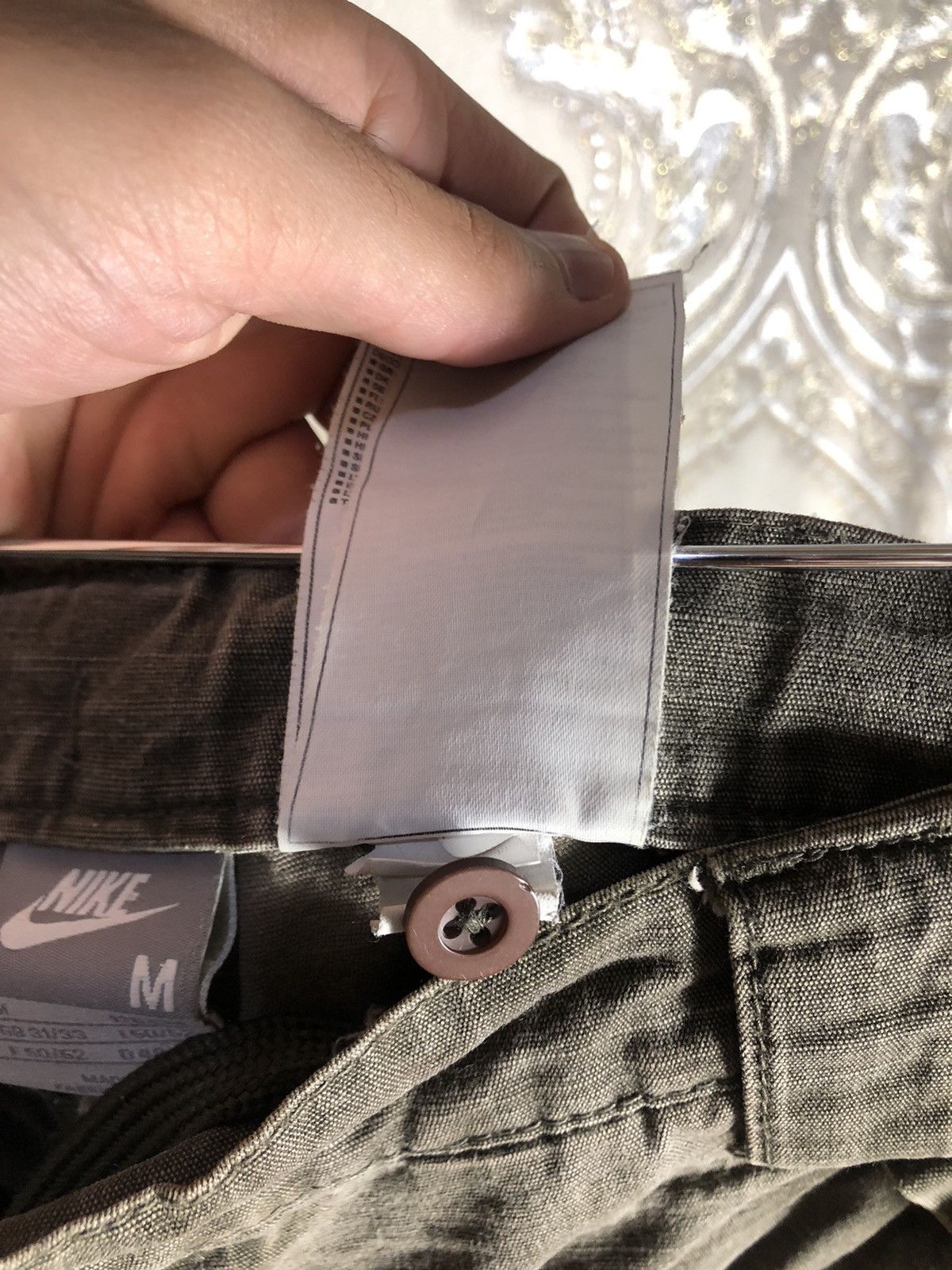 Nike × Vintage VERY RARE NIKE CARGO SWEATPANTS DENIM GORPCORE Y2K 90s DRILL Size US 32 / EU 48 - 9 Thumbnail