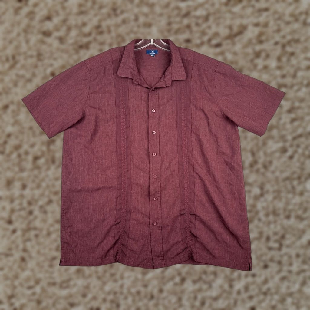 George George Shirt Men 2XL Red Button-Up Hawaiian Short Sleeve Polyester Blend Size US XXL / EU 58 / 5 - 1 Thumbnail