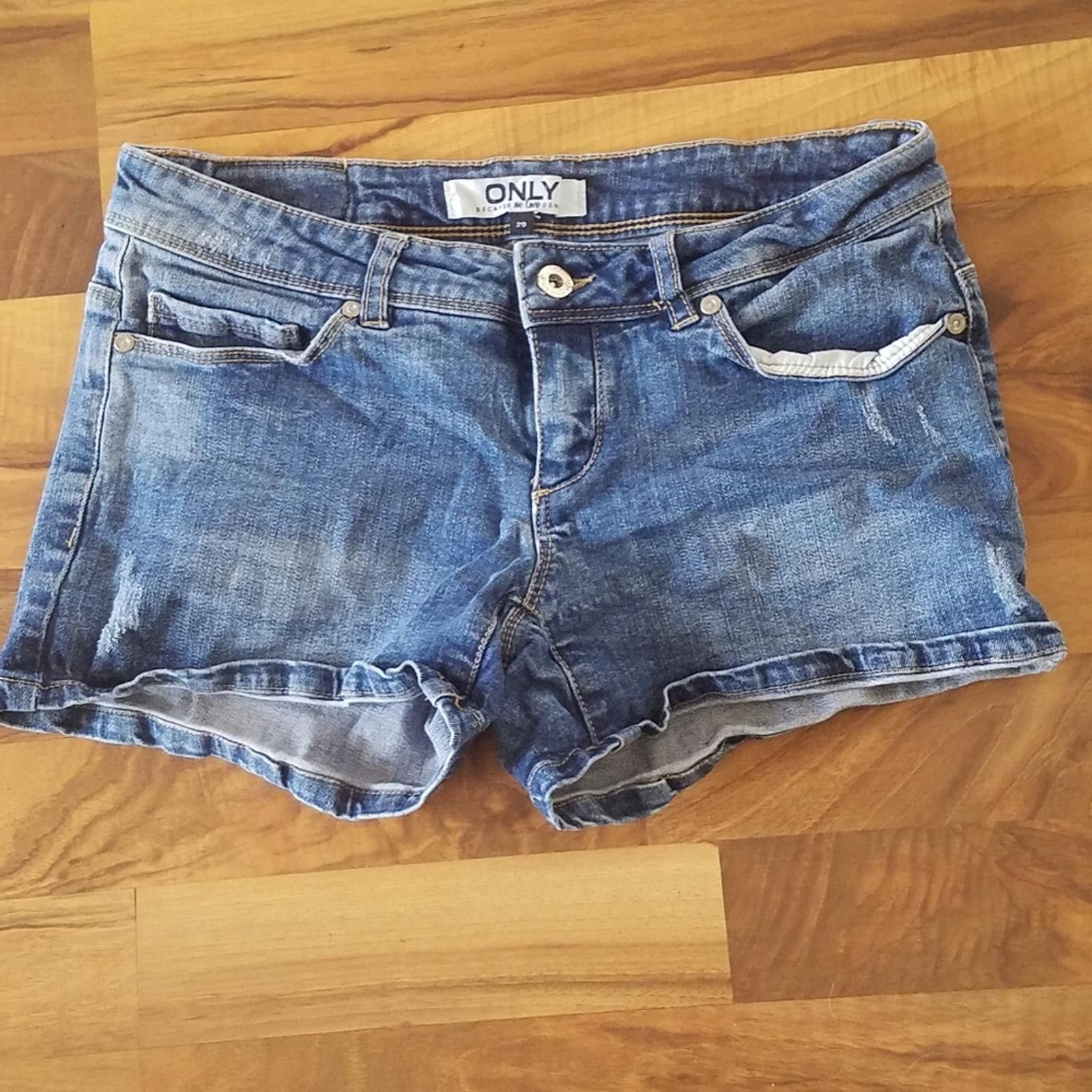 USA Olympics ONLY Women's Blue Denim Shorts Size 29 Size 29" - 1 Thumbnail
