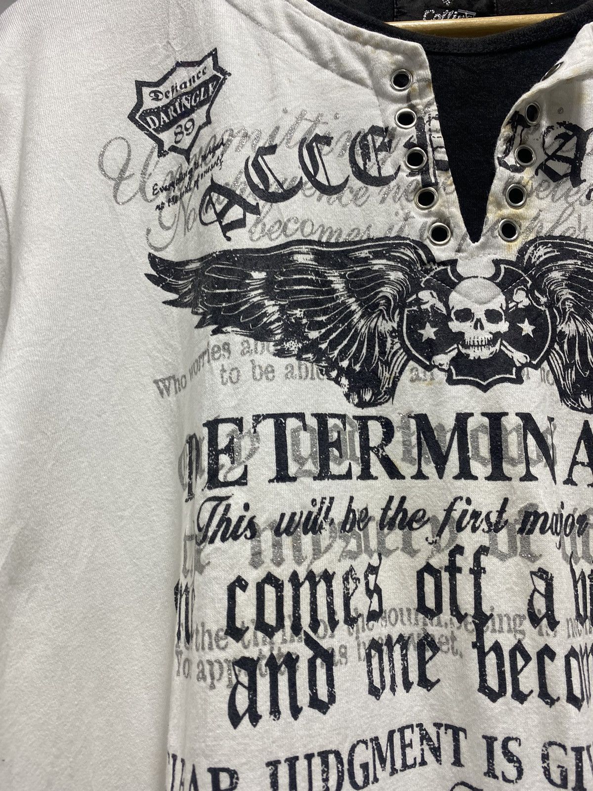 Hysteric Glamour Collins Skull Poem Ls shirt Punk Grunge Lgb Size US M / EU 48-50 / 2 - 13 Thumbnail