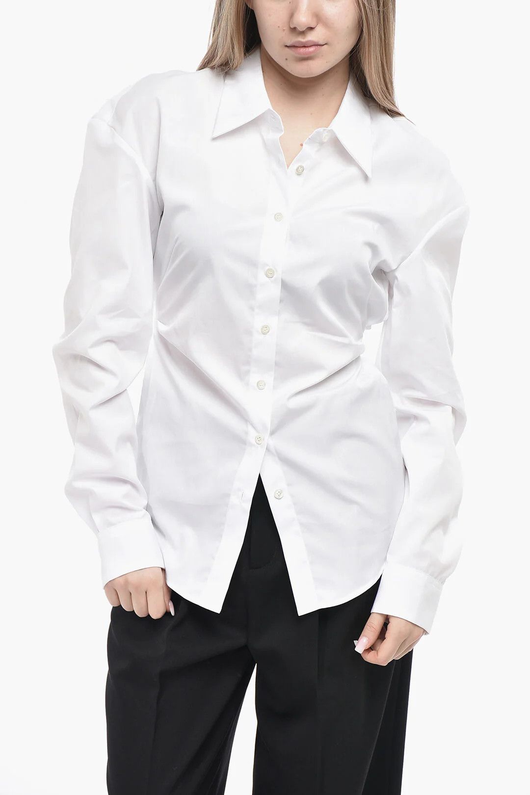 Dries Van Noten og1mm0426 Poplin Shirt in White Size XS / US 0-2 / IT 36-38 - 1 Thumbnail
