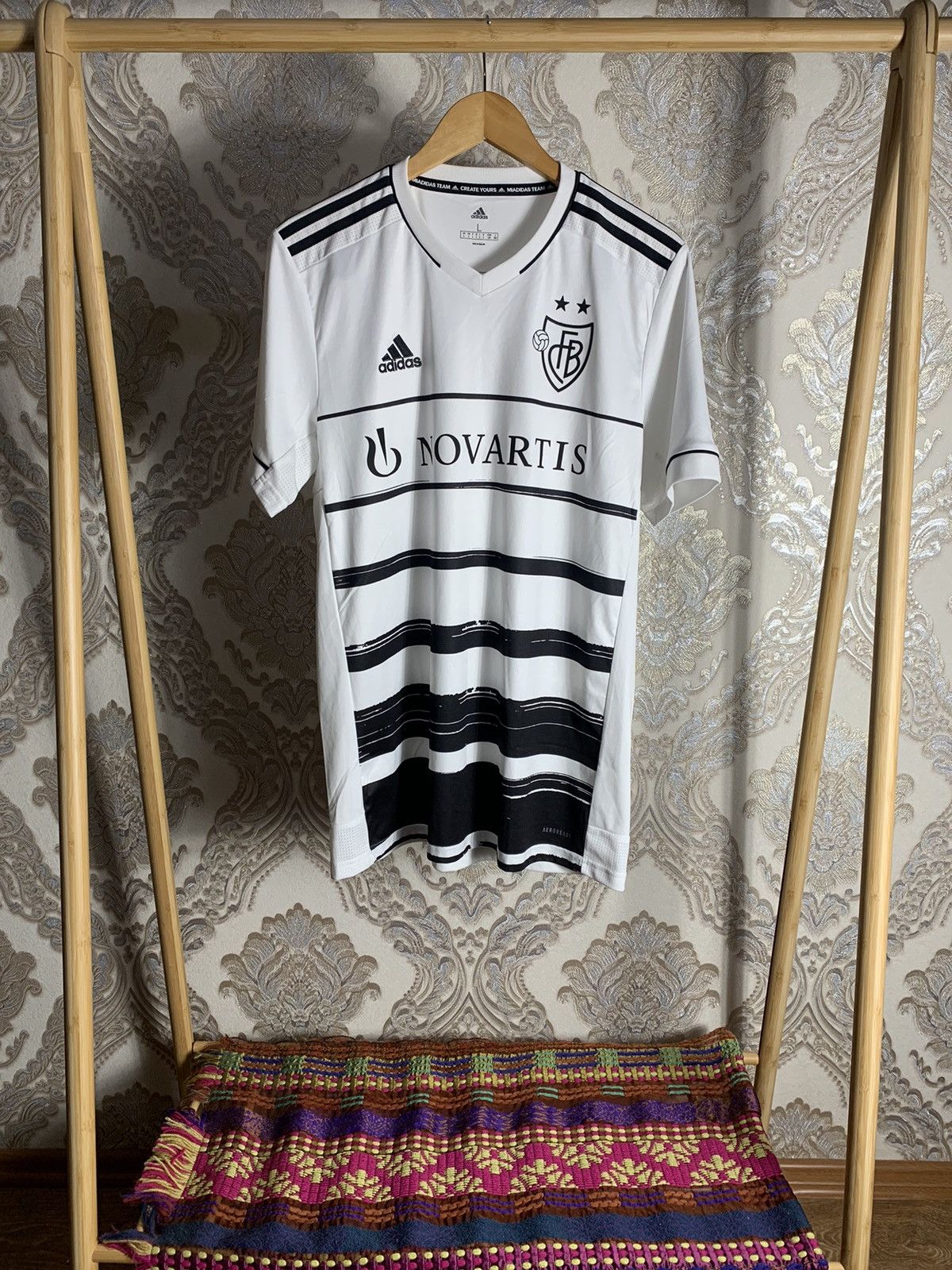 Pre-owned Adidas X Soccer Jersey Adidas Fc Basel 2020 Soccer Jersey Switzerland Club Y2k In White