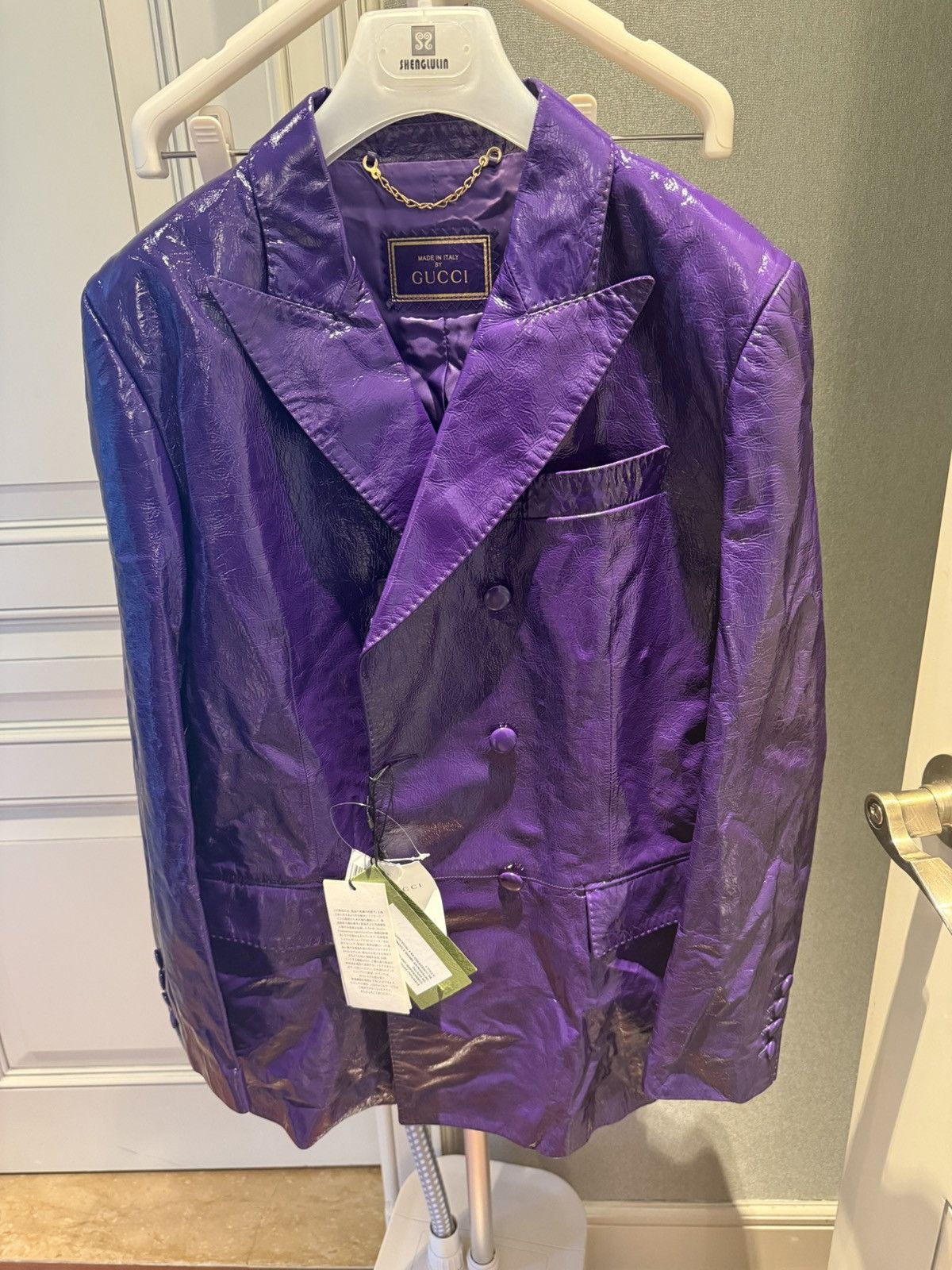 Gucci purple leather blazer size46 Size US S / EU 44-46 / 1 - 10 Thumbnail