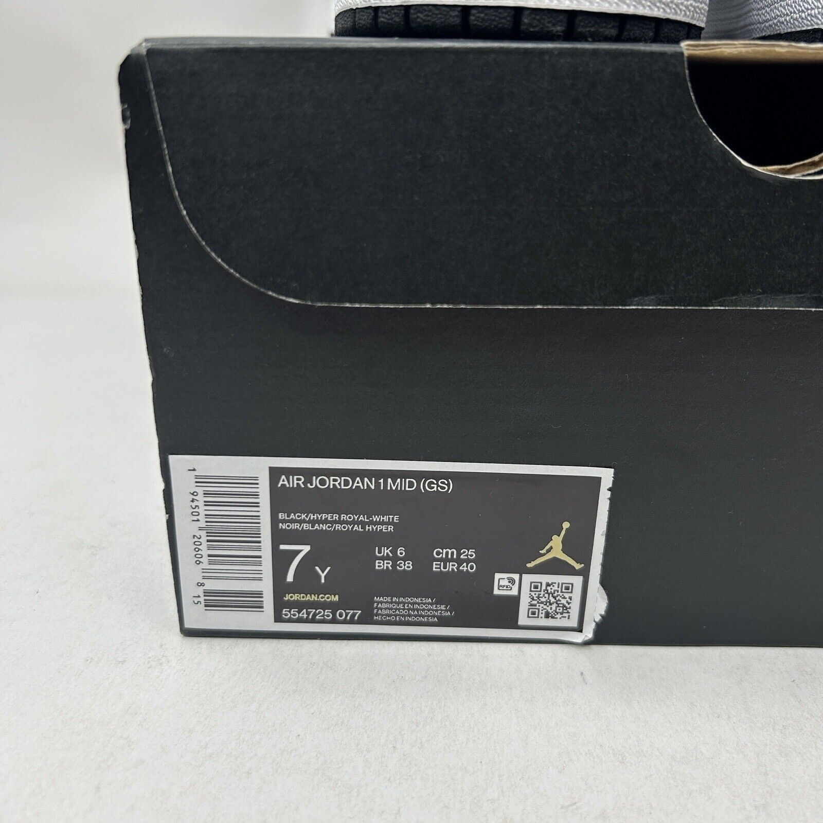 Nike Nike Shoes Air Jordan 1 Mid Retro GS “Hyper Royal” 2023 Size US 8.5 / EU 41-42 - 5 Thumbnail