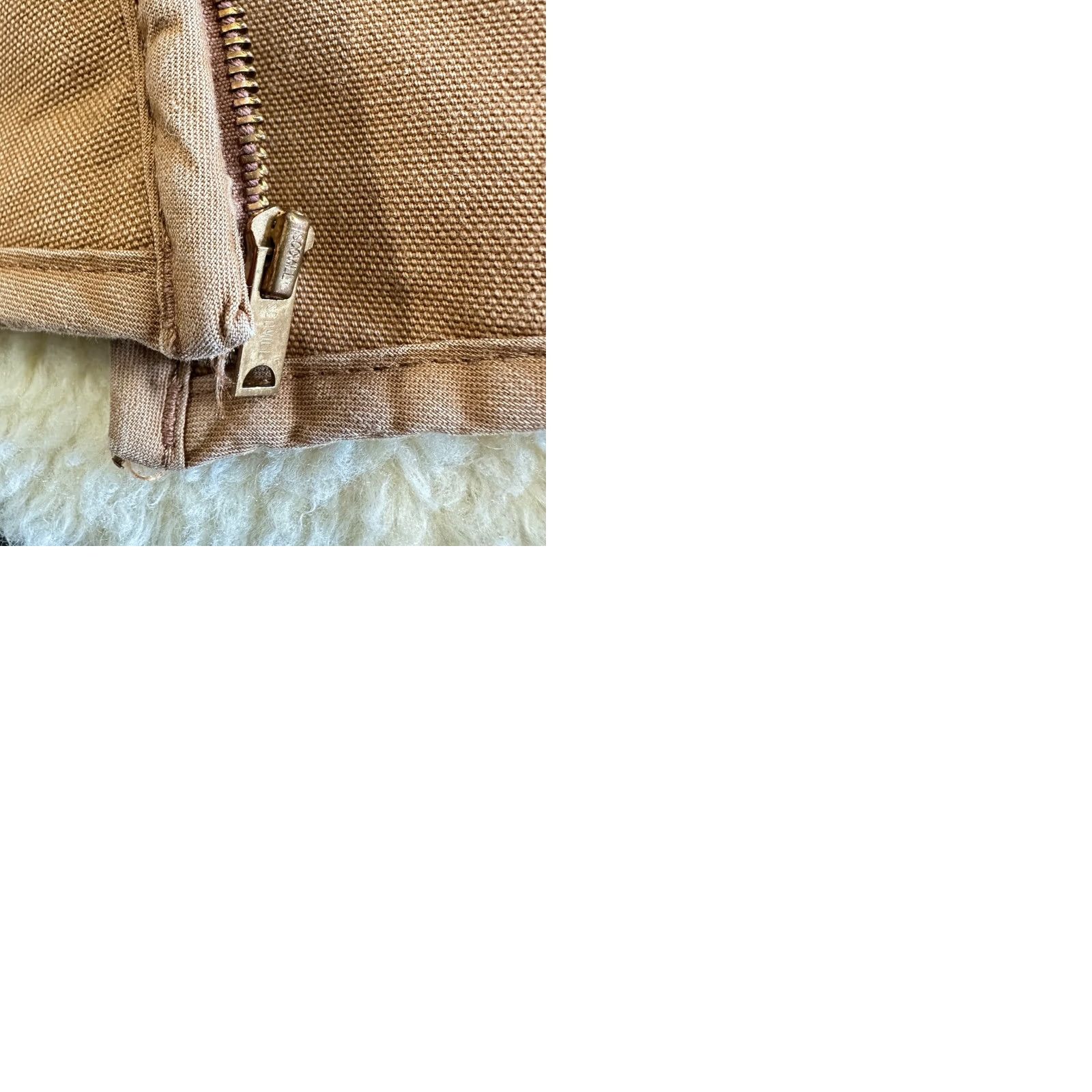 Carhartt VINTAGE Carhartt Vest Shirt Mens 2XL Tan Brown Canvas Sherpa 70s USA 6SV Bomber Workwear Casual Winter Fall Spring Mens Size US XXL / EU 58 / 5 - 11 Thumbnail