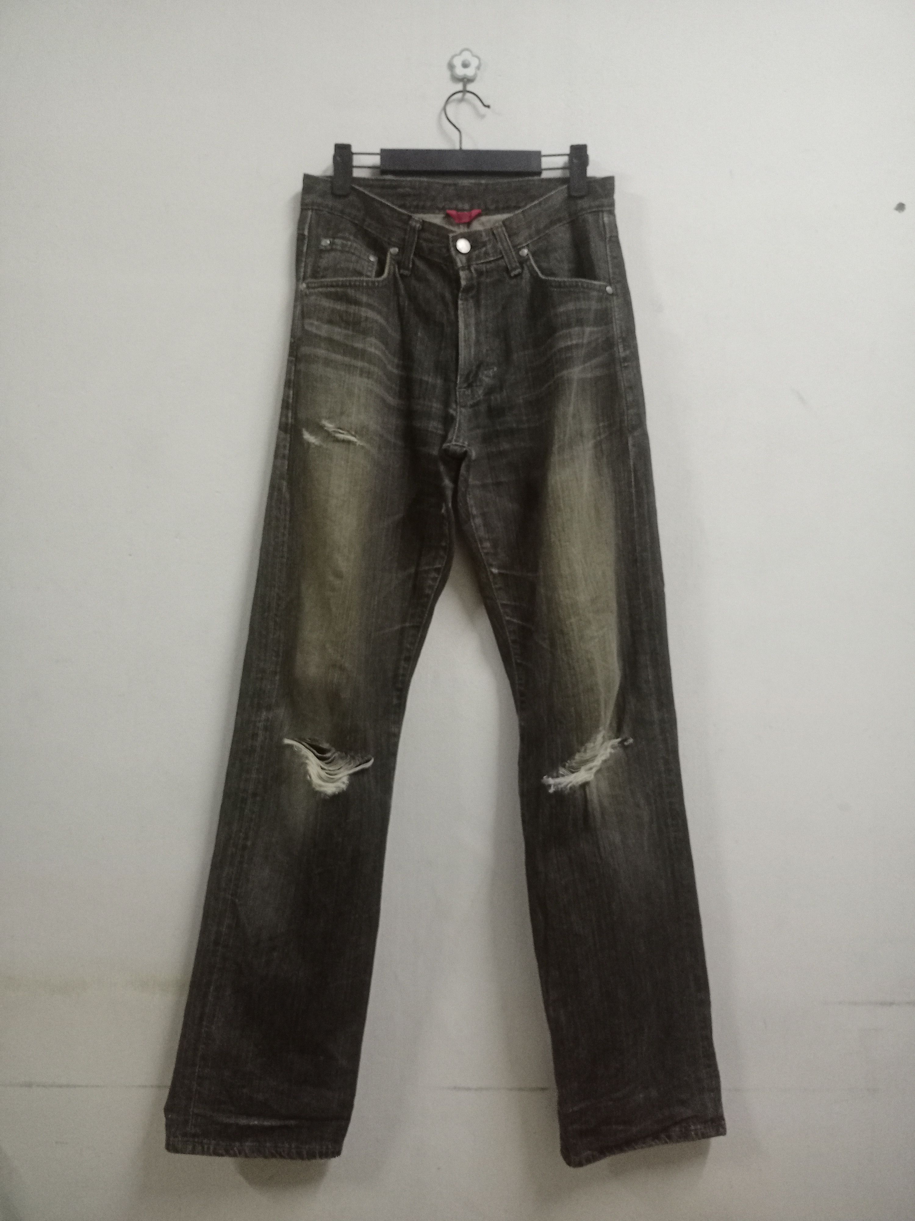 Vintage Japanese Edwin 503 Sick Mud Wash Rip Baggy Jeans