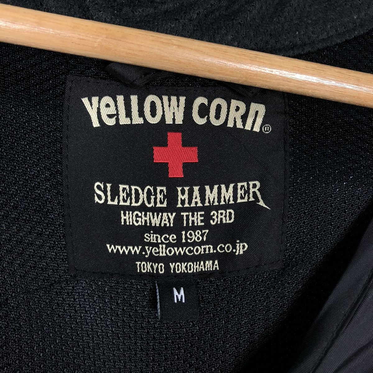 🔥VINTAGE BIKER RACING JACKET YELLOW CORN SLEDGE HAMMER